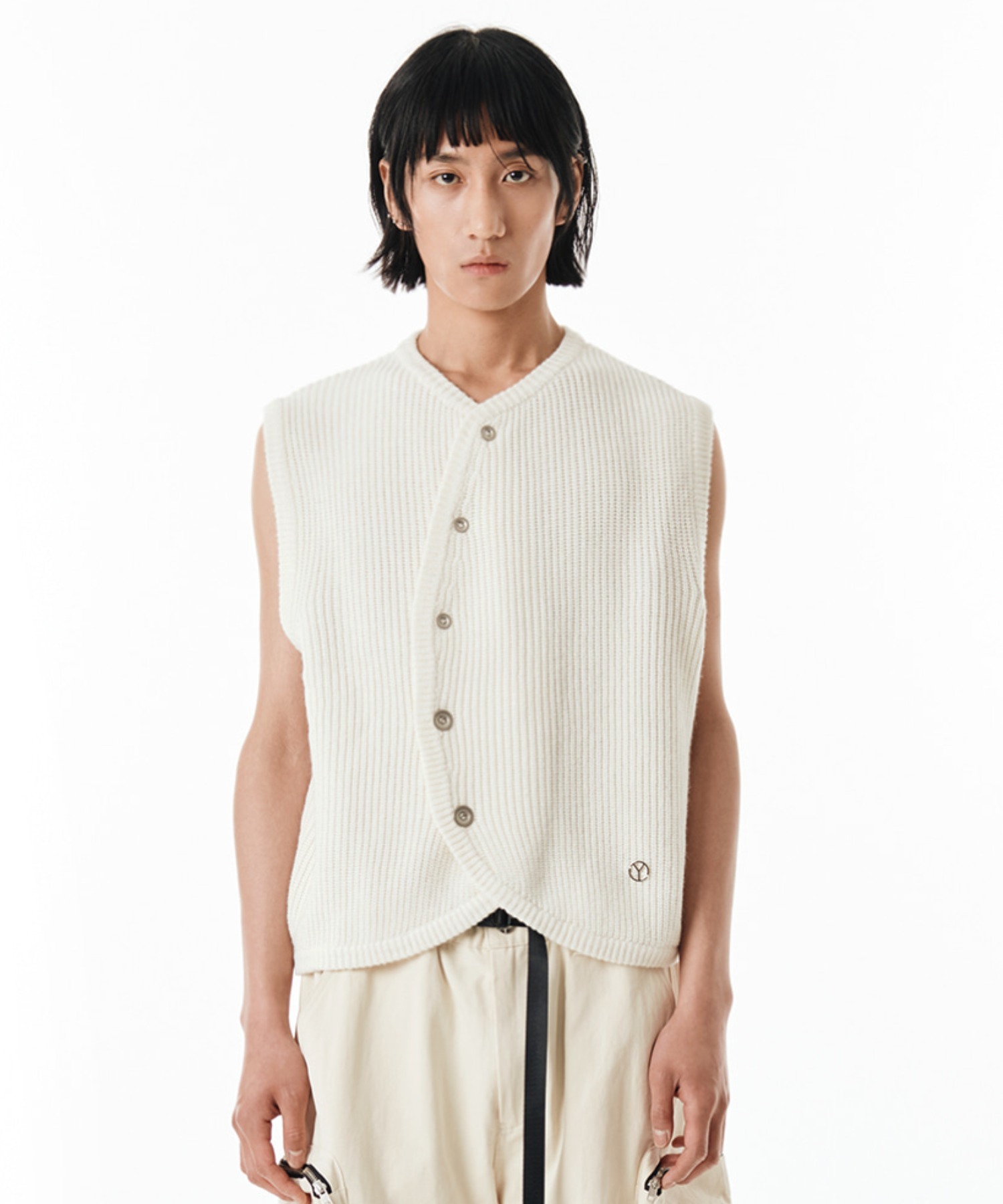 OY/オーワイ』 CURVED LINE KNIT VEST/カーブライン ニットベスト OY