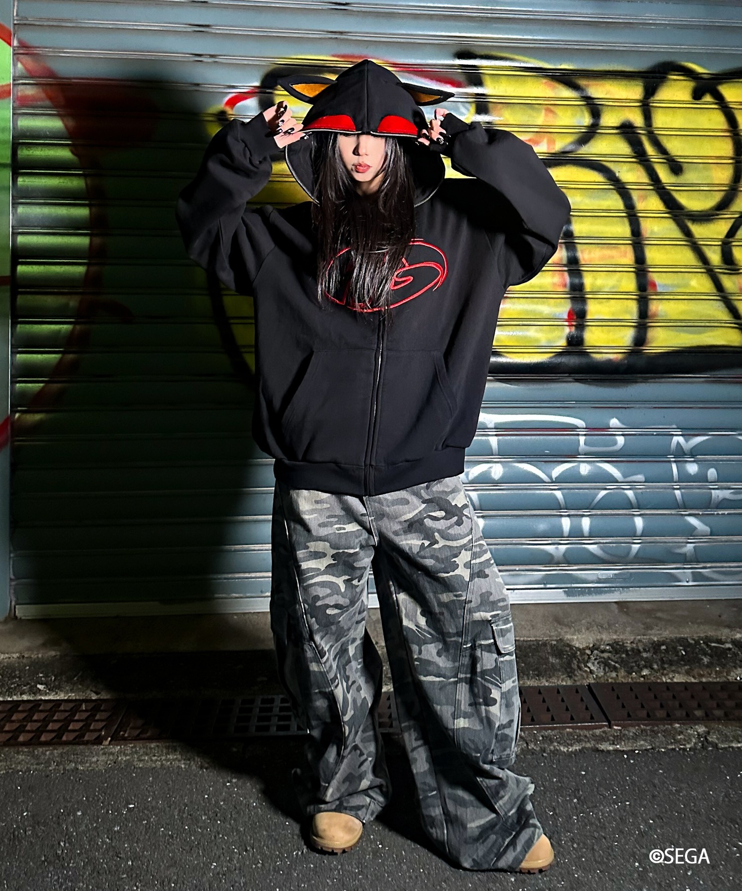 A'GEM/9 × .kom 『A'gem/エージェム』SHADOW ZIP UP HOODIE /シャドウ