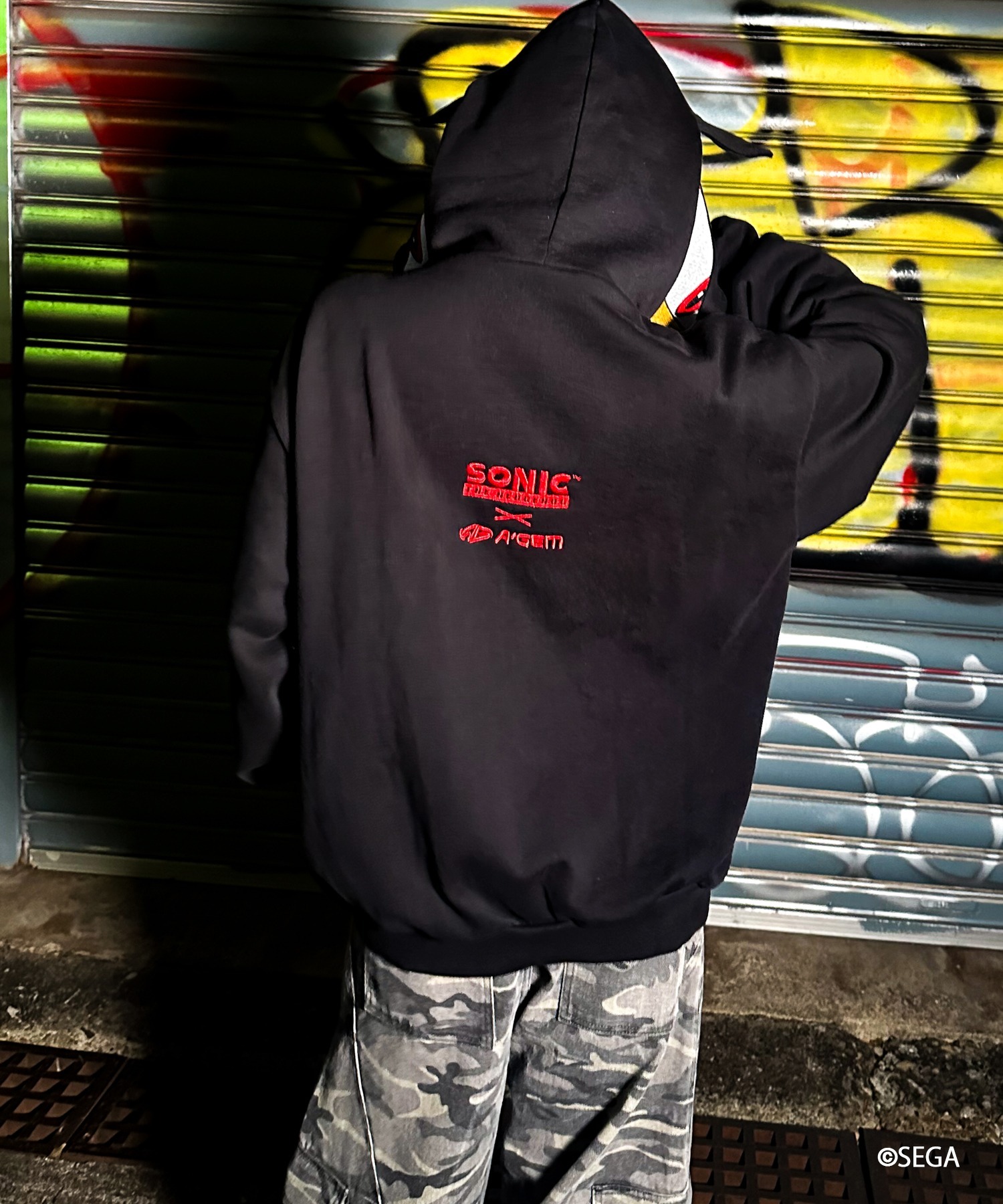 A'GEM/9 × .kom 『A'gem/エージェム』SHADOW ZIP UP HOODIE /シャドウ