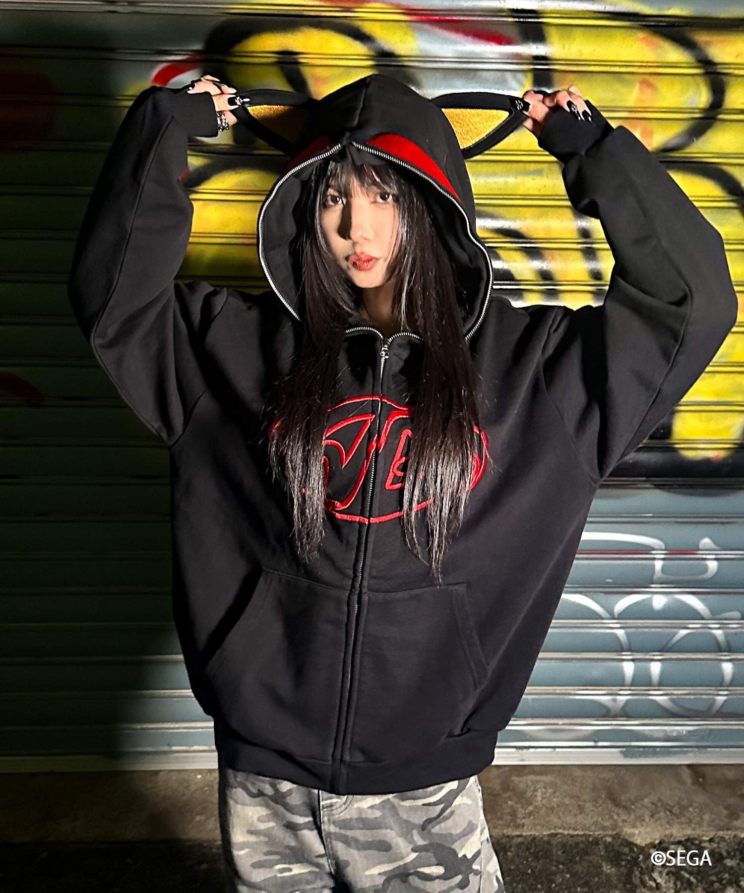 A'GEM/9 × .kom 『A'gem/エージェム』SHADOW ZIP UP HOODIE /シャドウ