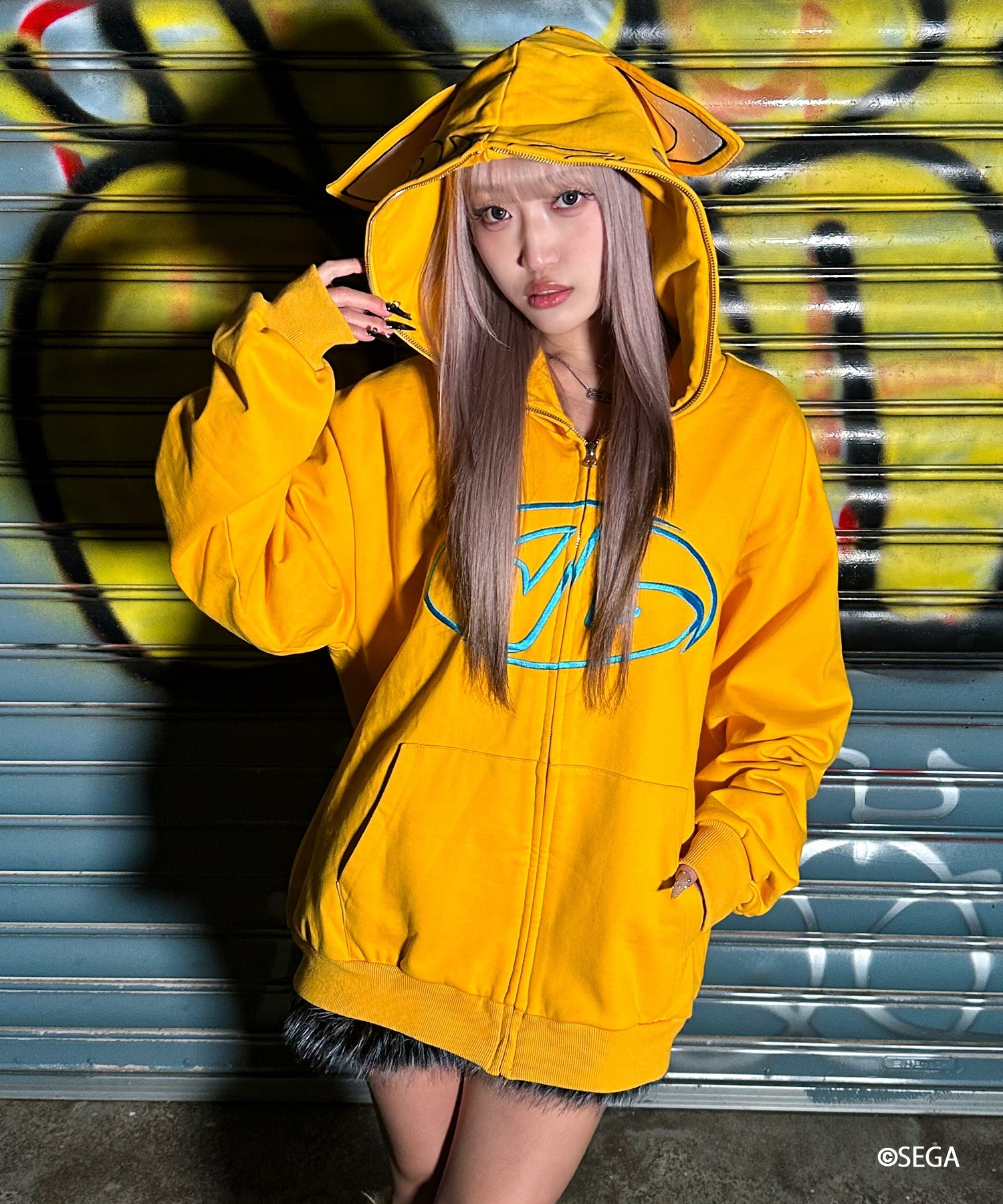 A'GEM/9 × .kom 『A'gem/エージェム』TAILS ZIP UP HOODIE/テイルズ