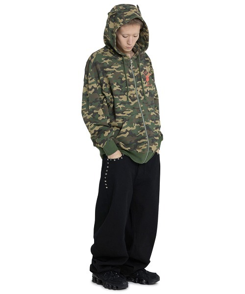 ★OY★ PLAYFUL ODOLLY EAR HOODIE ZIP UP - CAMO★正規品/人気 OY/オーワイ』 PLAYFUL ODOLLY EAR HOODIE ZIP UP/プレイフル