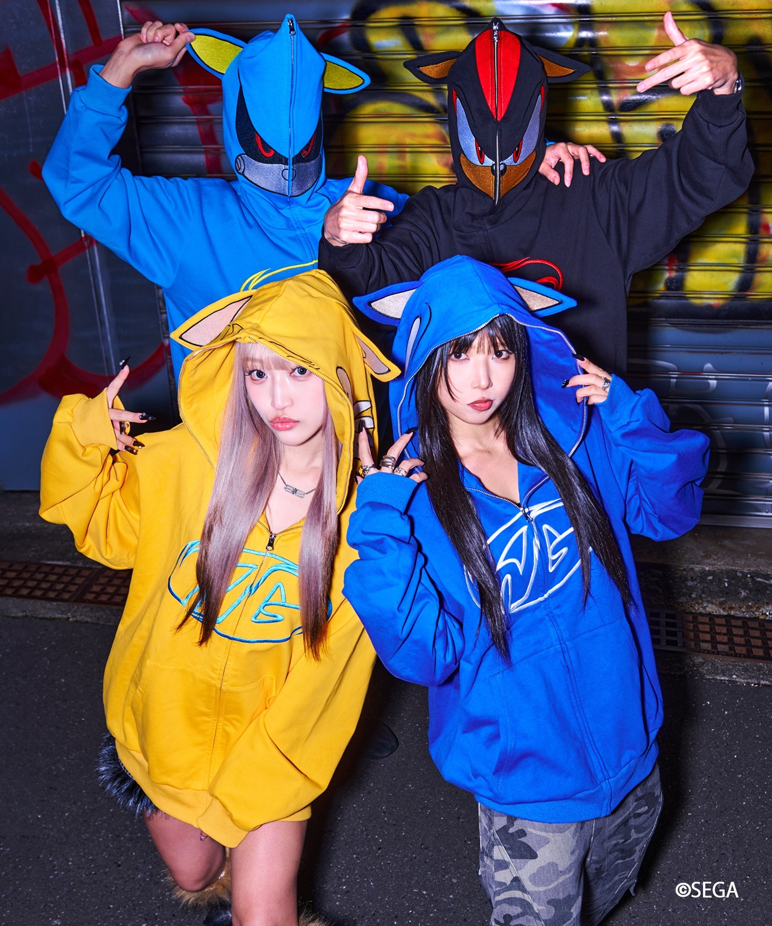 A'GEM/9 × .kom 『A'gem/エージェム』 METAL SONIC ZIP UP HOODIE