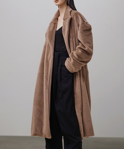 【UNSPOKEN】Woolen long gown coat UQ21W064
