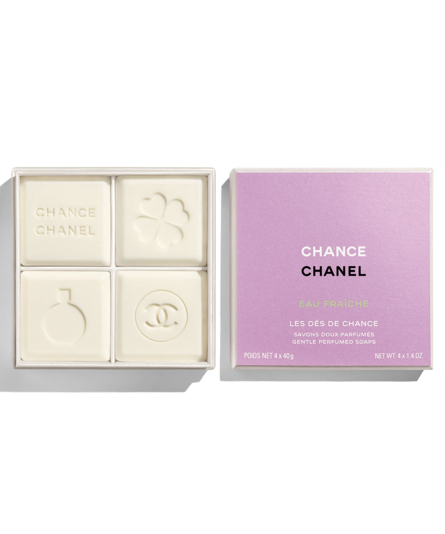 CHANEL 【特別限定品】 新品未開封 CHANEL シャネル チャンス オー フレッシュ レ サヴォン 石鹸 4個 香水 パルファム ヴァポリザター 紙袋 他