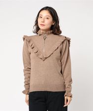 フリルZIP UP プルオーバー