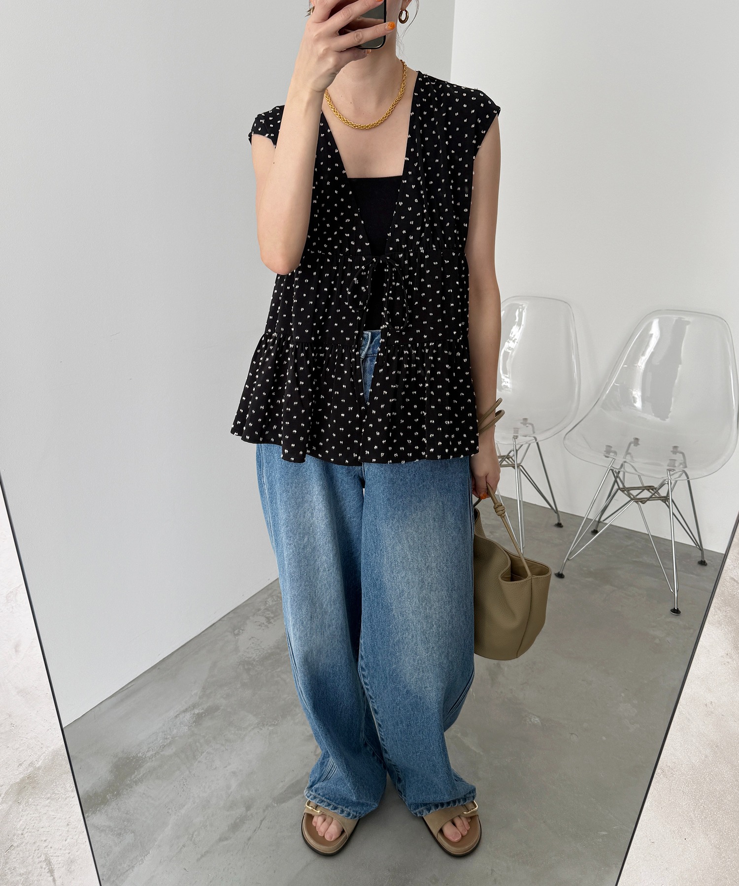 model：H166　着用サイズ：F