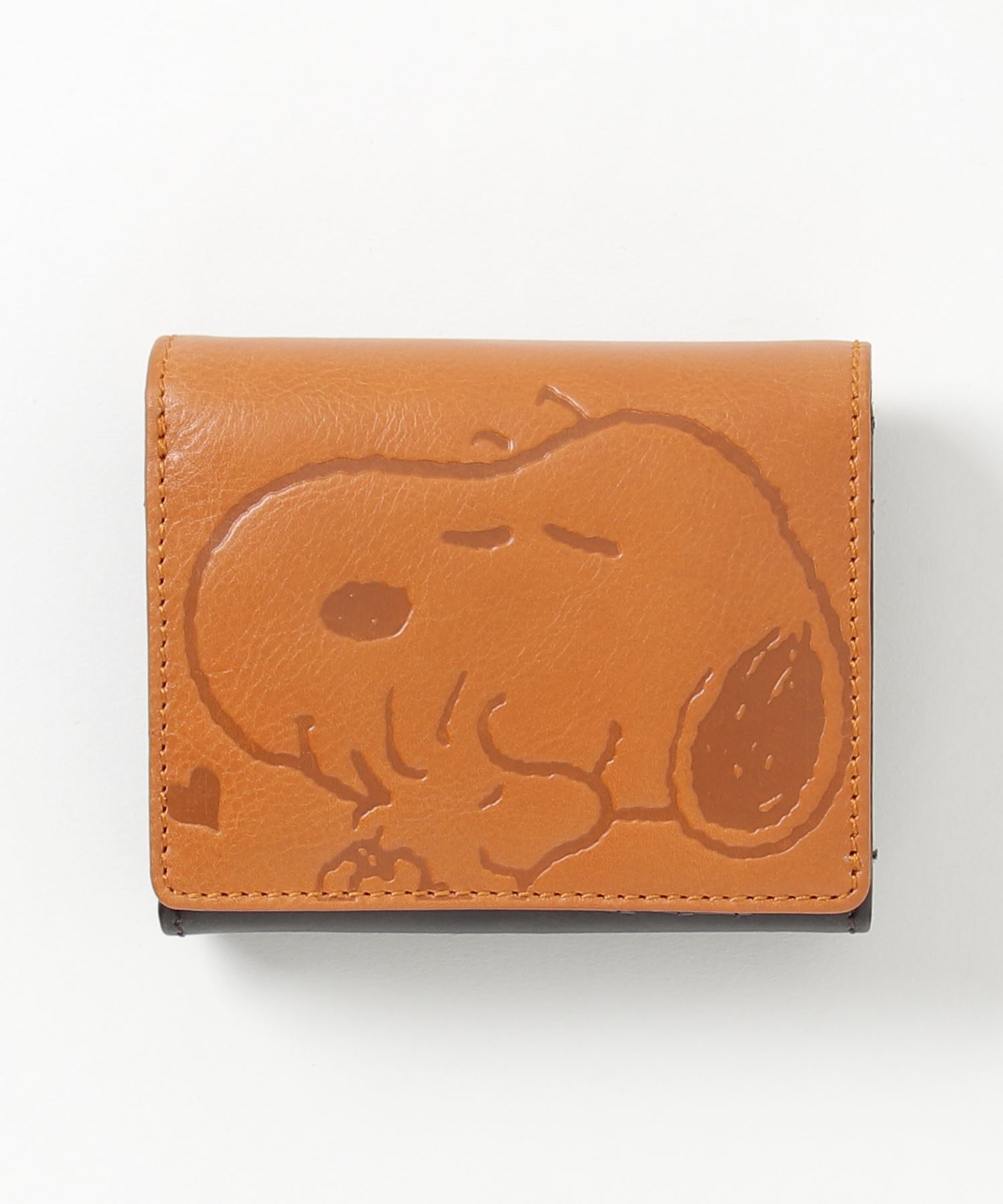 PEANUTSPEANUTS /スヌーピー BEAGLE HUG 革製 二つ折れ財布