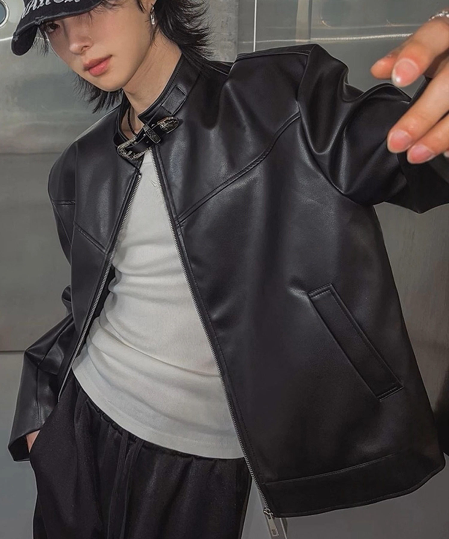 A'GEM/9 × .kom 『BENUSTA/べヌスタ』Metal Buckle Faux Leather