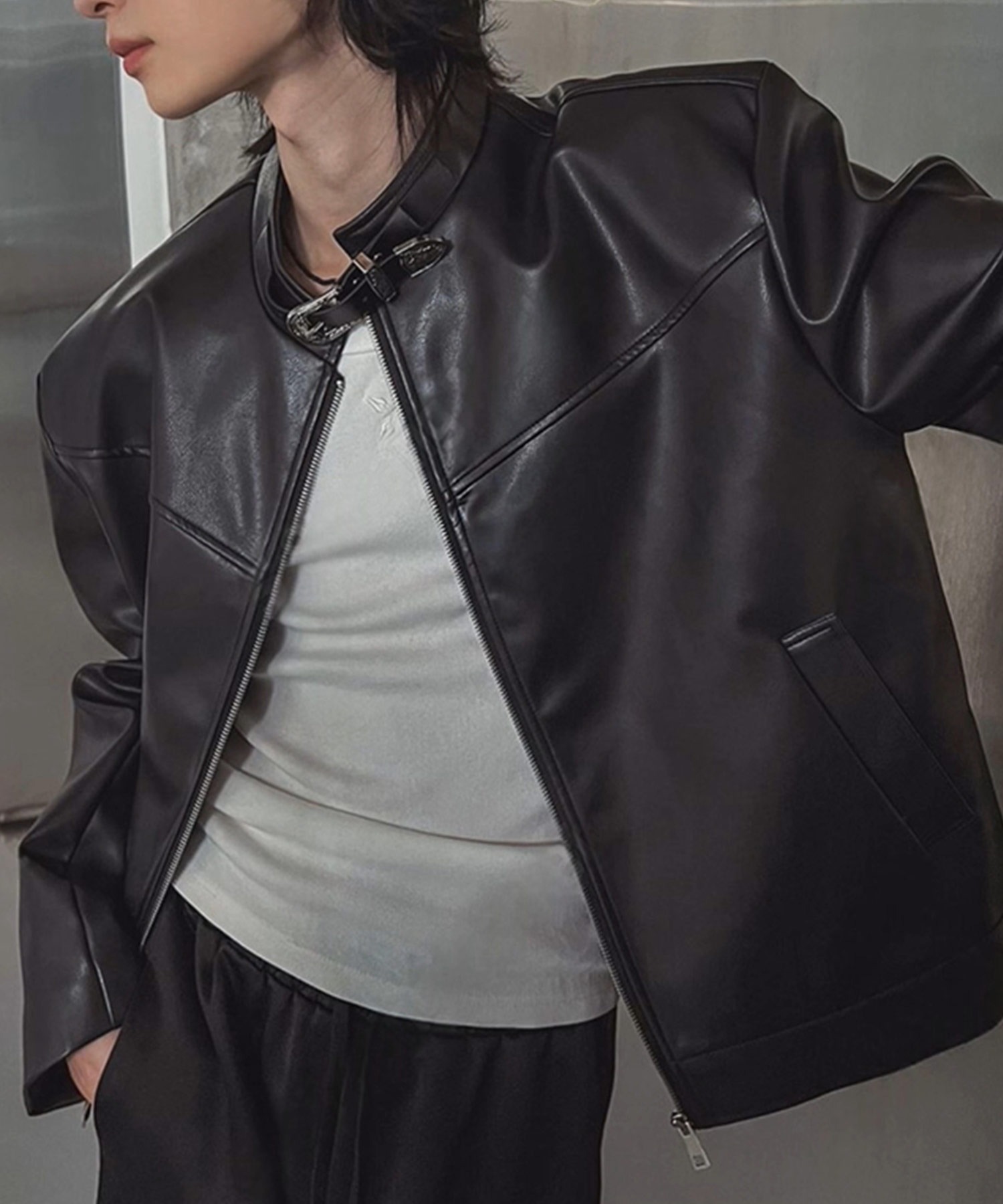 A'GEM/9 × .kom 『BENUSTA/べヌスタ』Metal Buckle Faux Leather