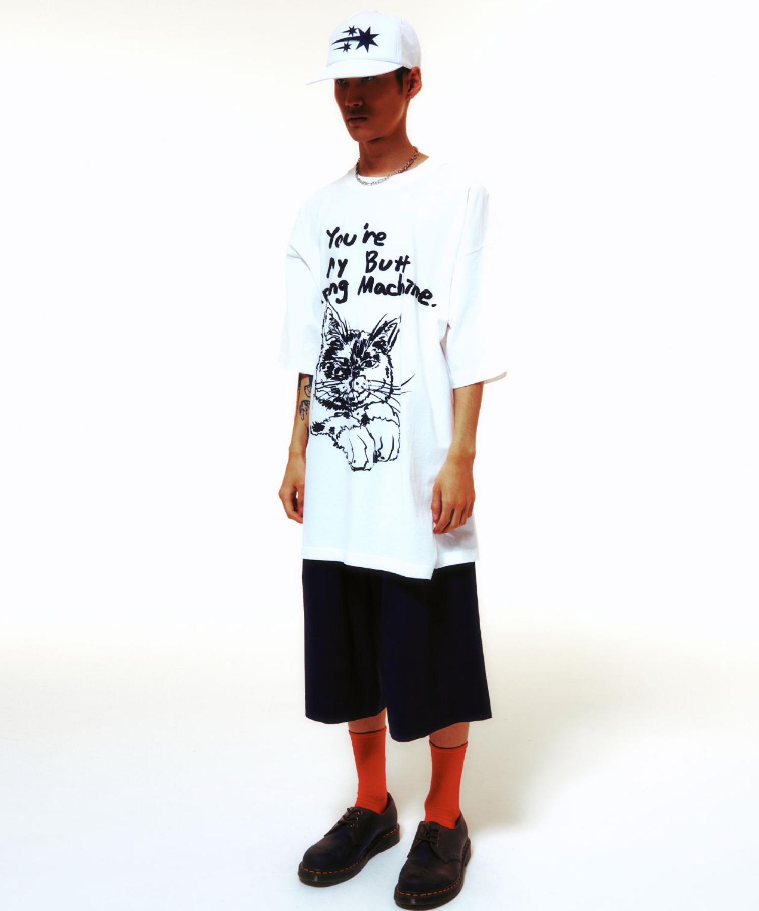 Nice Ghost Club★韓国★男女兼用★クランプフルポスターTシャツ NG2FMFT583BCO_01.jpg