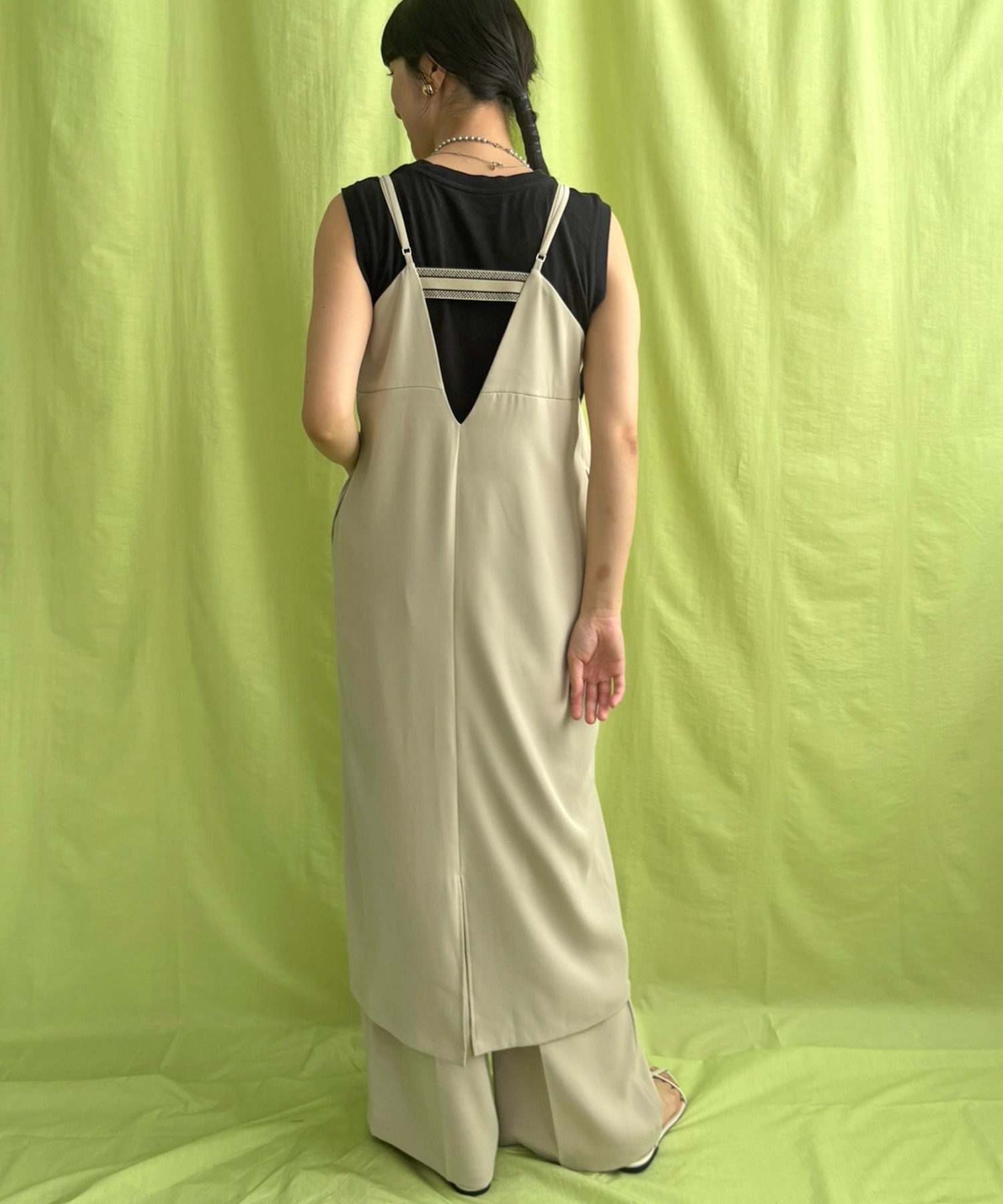 kbt様 ワンピース M白 バックオープンキャミワンピース LHELBIE│Eimee Law & LHELBIE