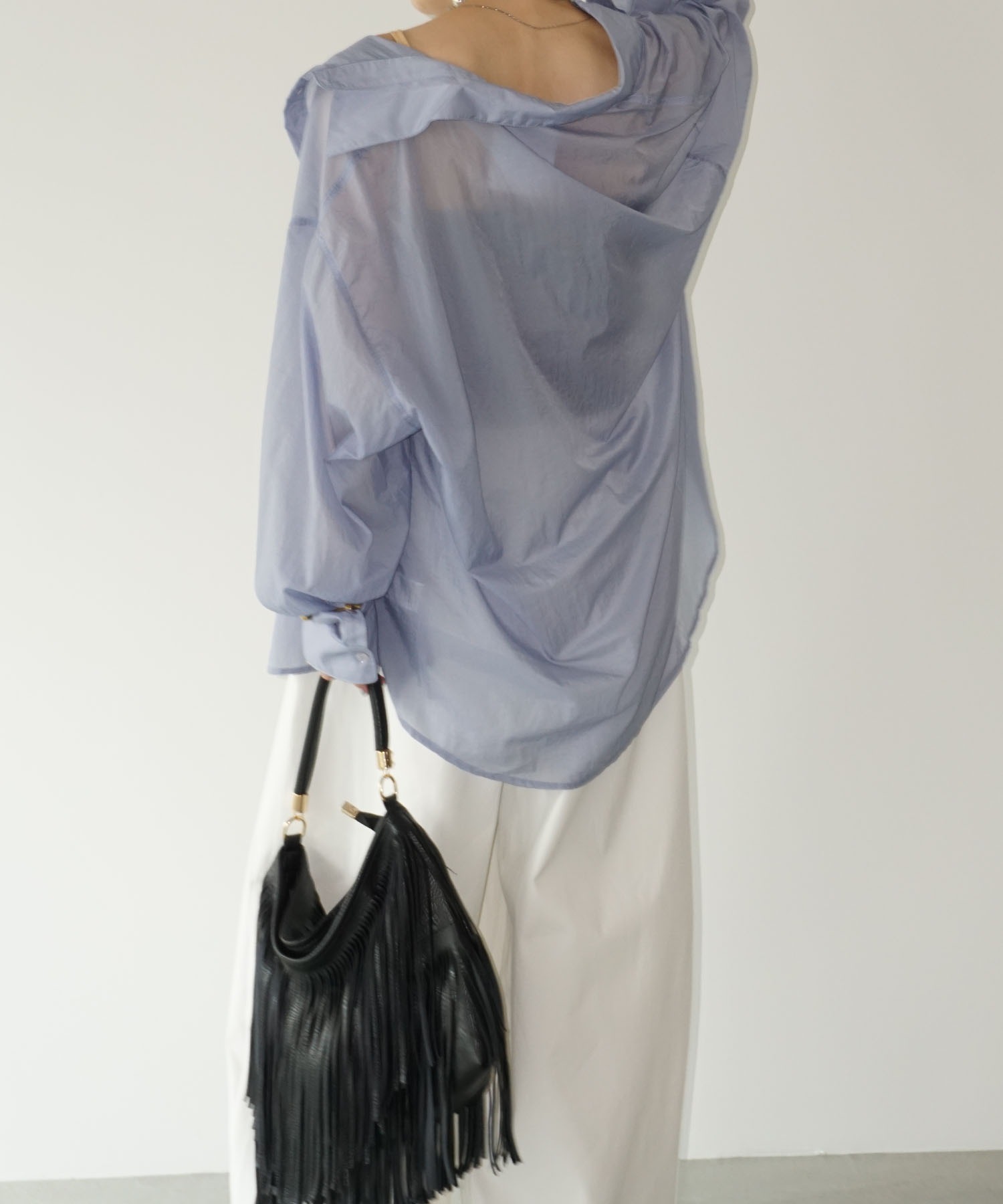 レザーライク フリンジショルダーバッグ cha25a002-ファッション通販