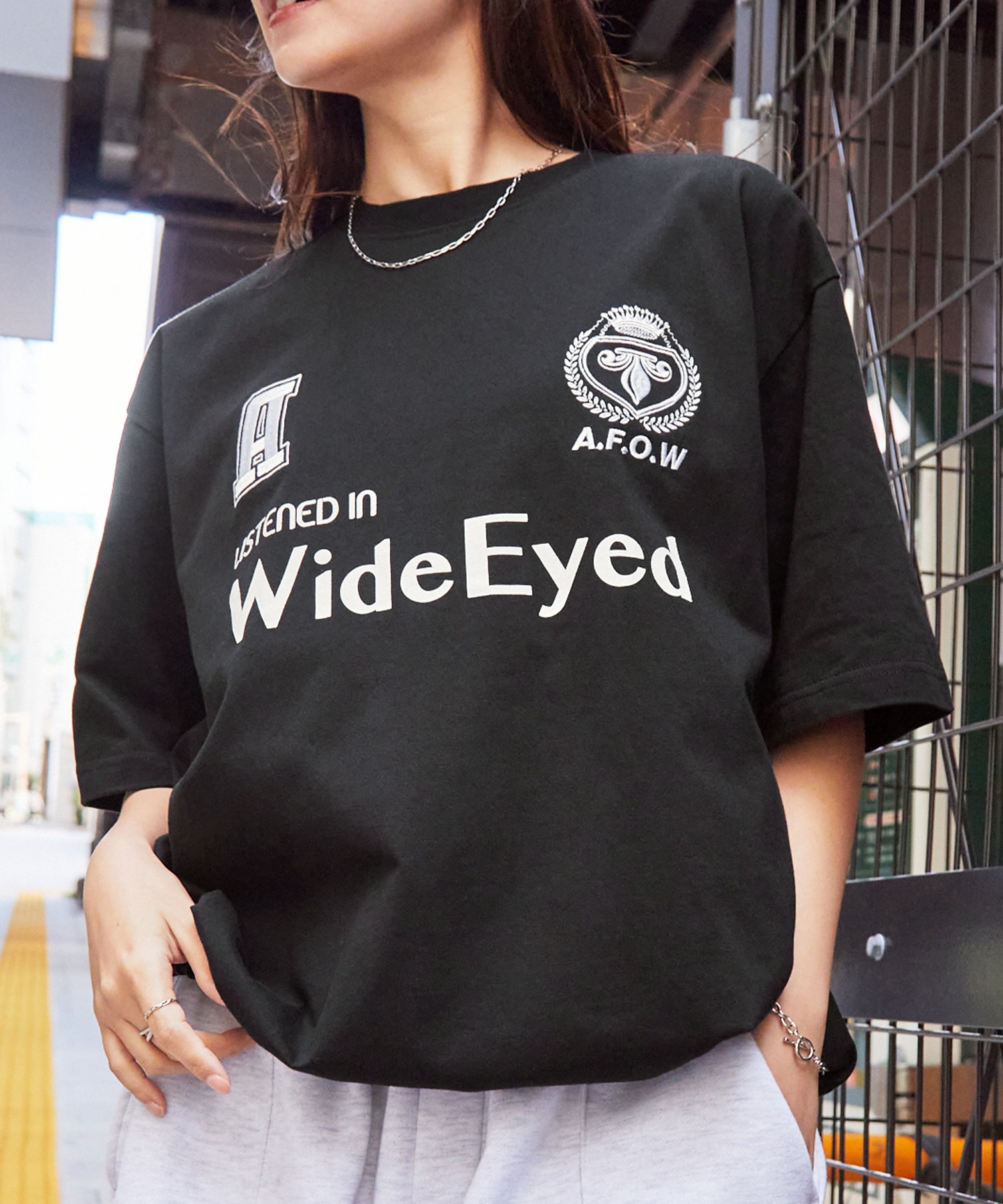 ゲームデザイン ワッペンロゴ刺繍 ドロスト半袖Tシャツ MONO-MART