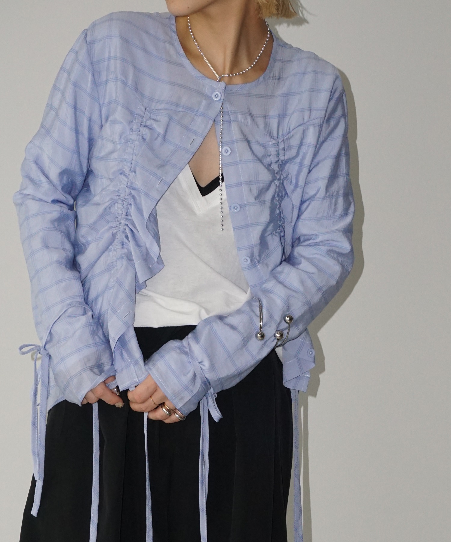 ルネ ブラウス 小さいサイズ ラッフルブラウス 低身長さん・小柄女性 通販