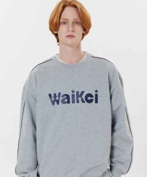 A´GAM/9×.kom『WaiKei/ワイケイ』Piping star logo sweatshirts/スター