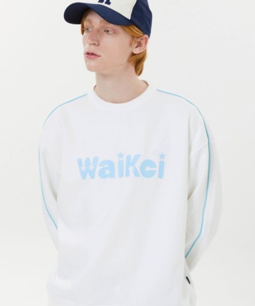 A'GAM/9×.kom『WaiKei/ワイケイ』Piping star logo sweatshirts/スター