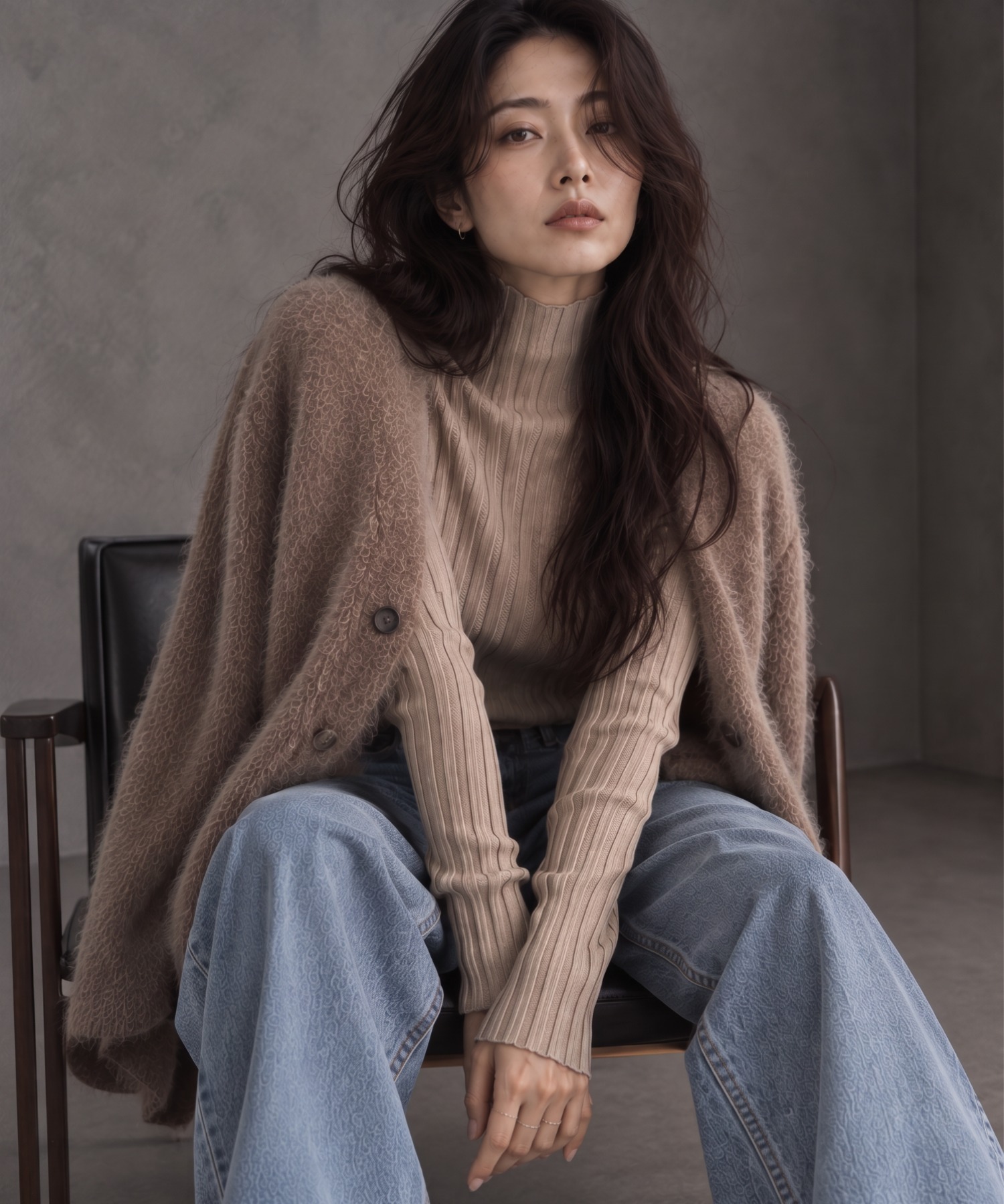 モデル身長：158cm 
着用サイズ：FREE