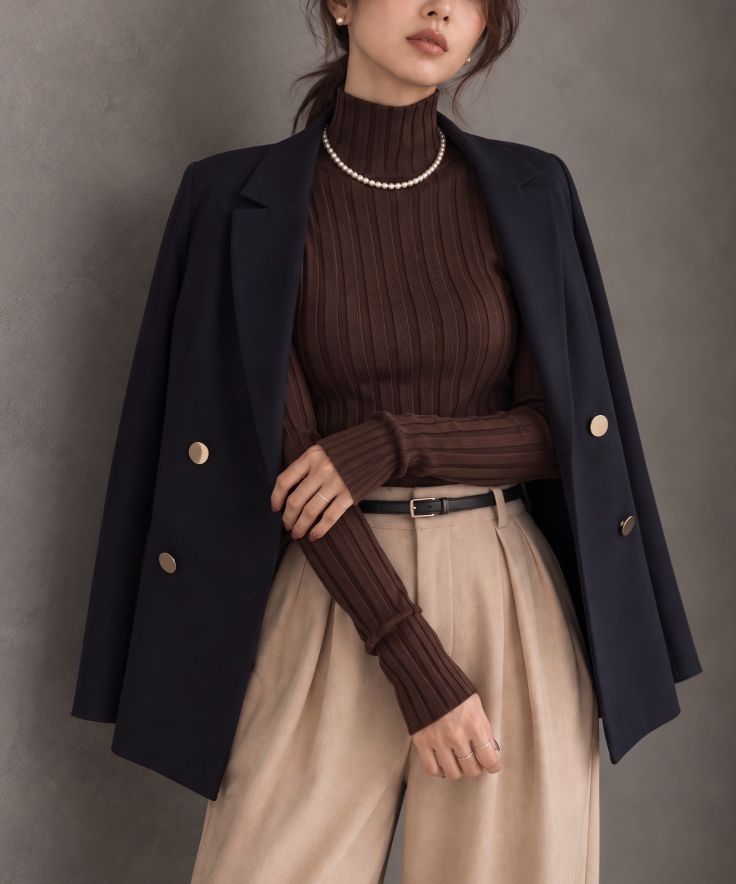 モデル身長：158cm 
着用サイズ：FREE
