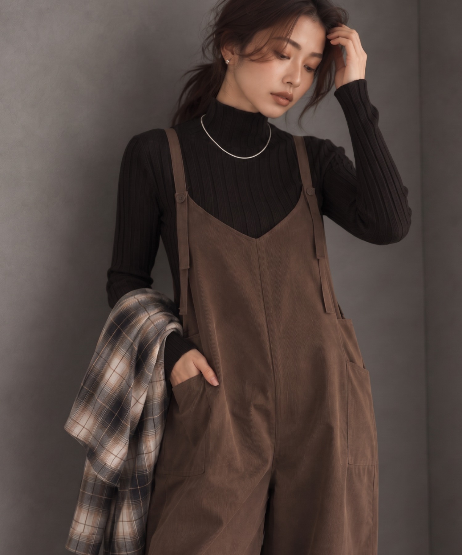 モデル身長：158cm 
着用サイズ：FREE