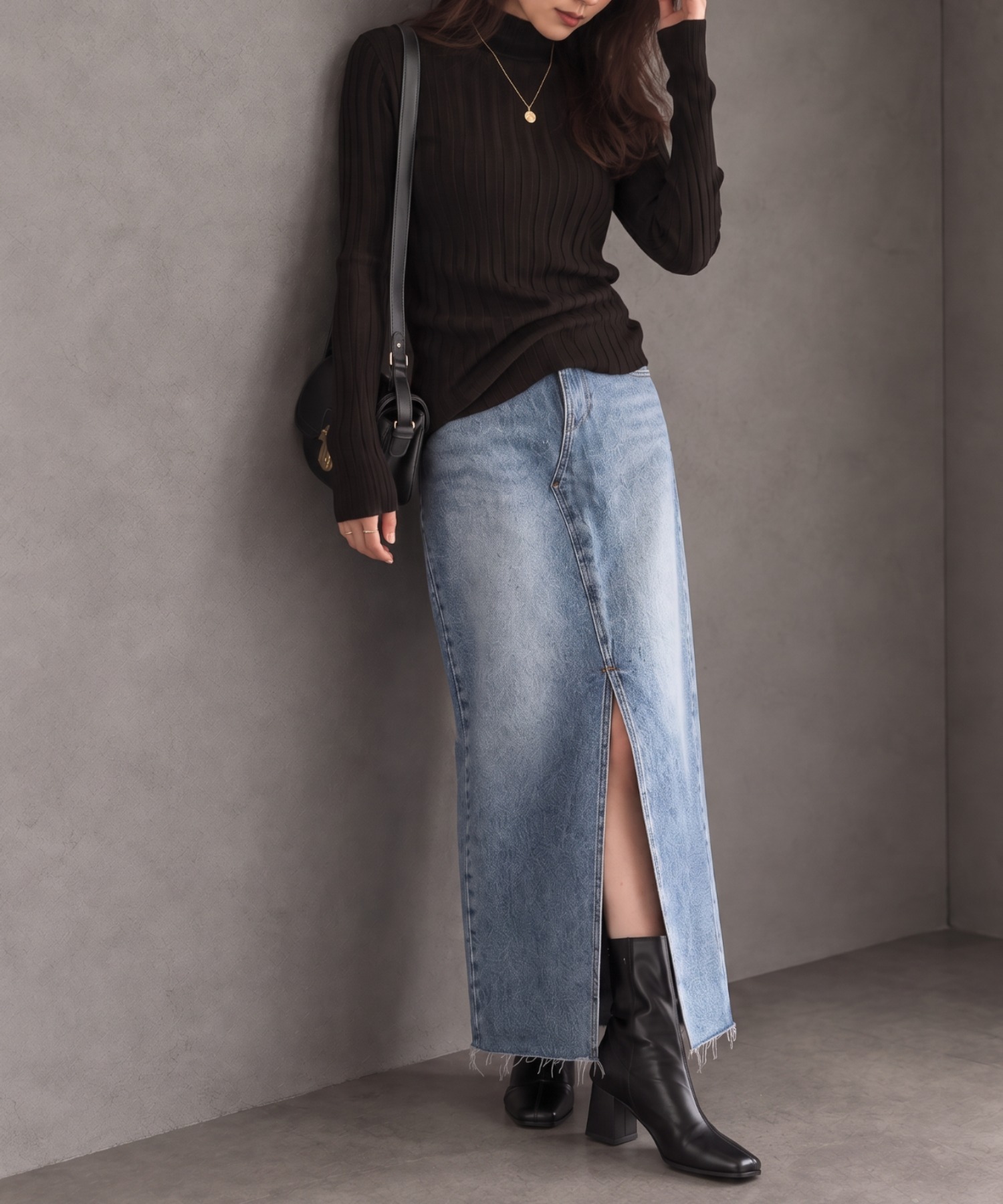 モデル身長：158cm 
着用サイズ：FREE