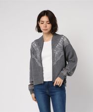 BEAR LACEワッフル編カーディガン