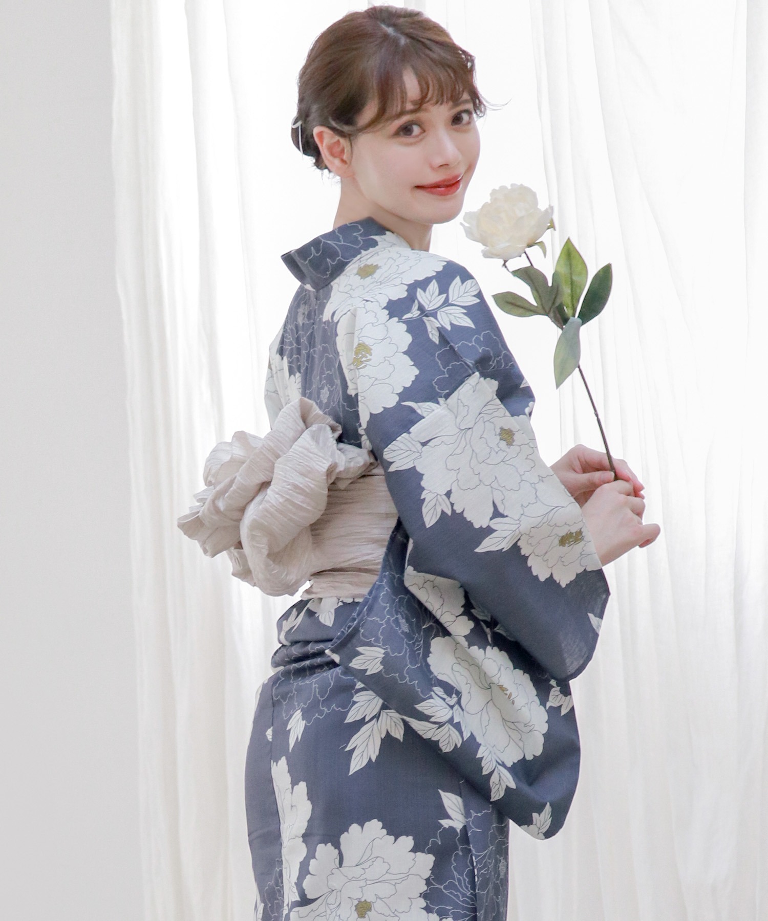 浴衣（kumonさん専用） 変わり織浴衣6点セットEG