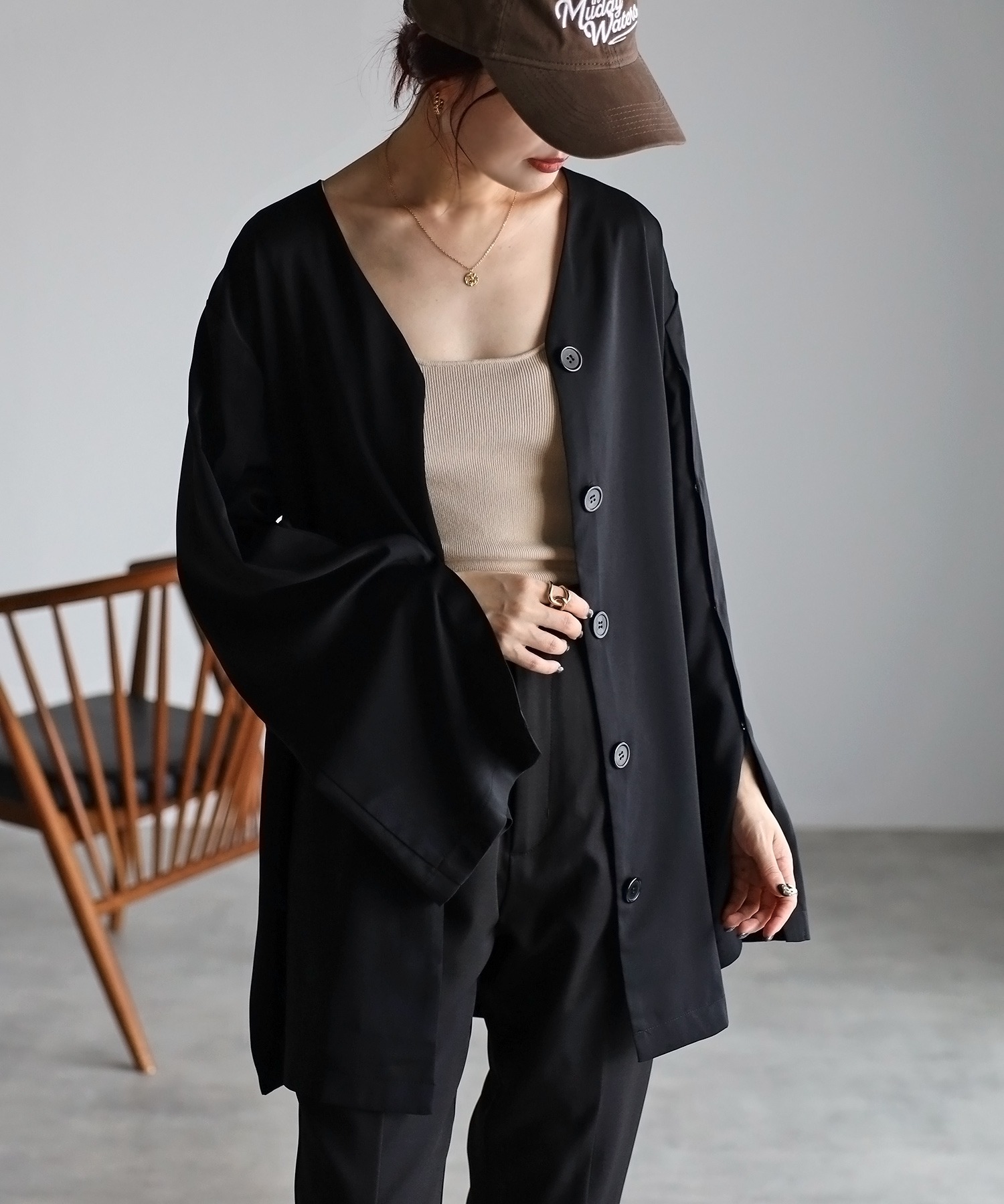 model：H158 着用サイズ：FREE
