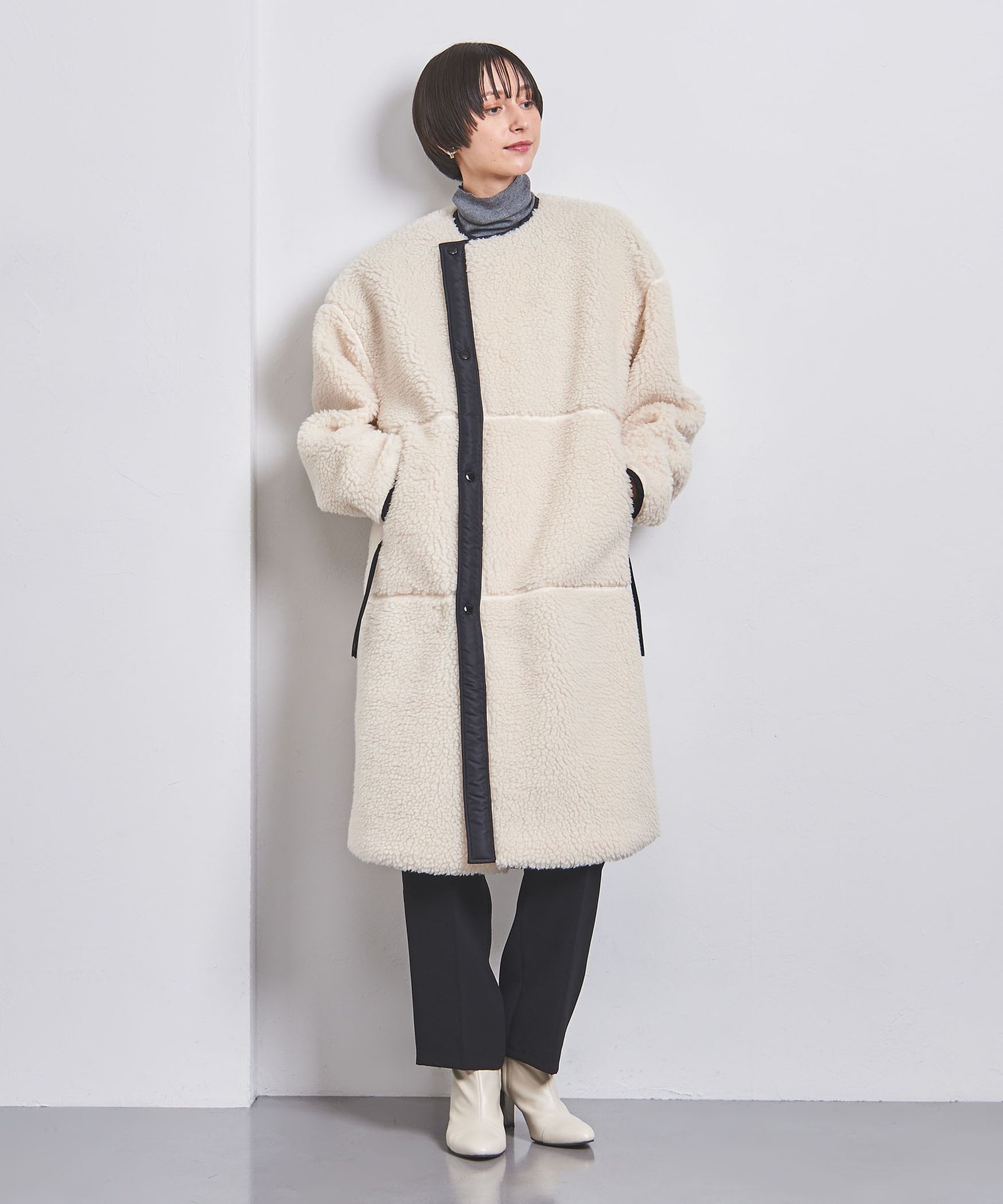 商品詳細 Hyke ハイク ボア ロングコート United Arrows ユナイテッドアローズ 公式通販