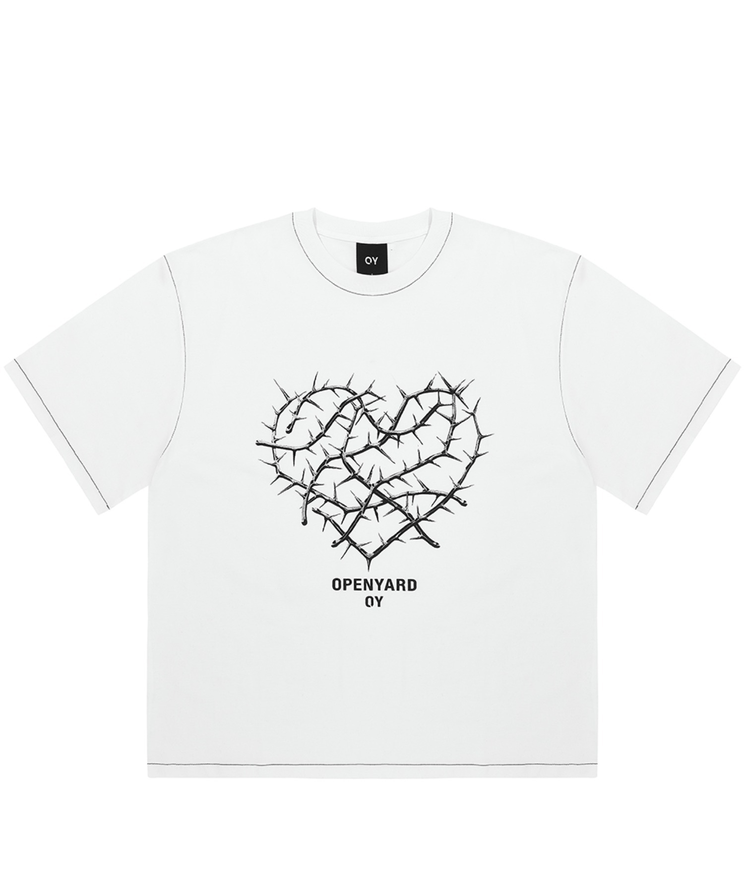 OY/オーワイ』 THORN HEART STITCH T/スローンハート ステッチ Tシャツ