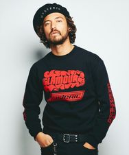 FIRE LOGO プリント Tシャツ