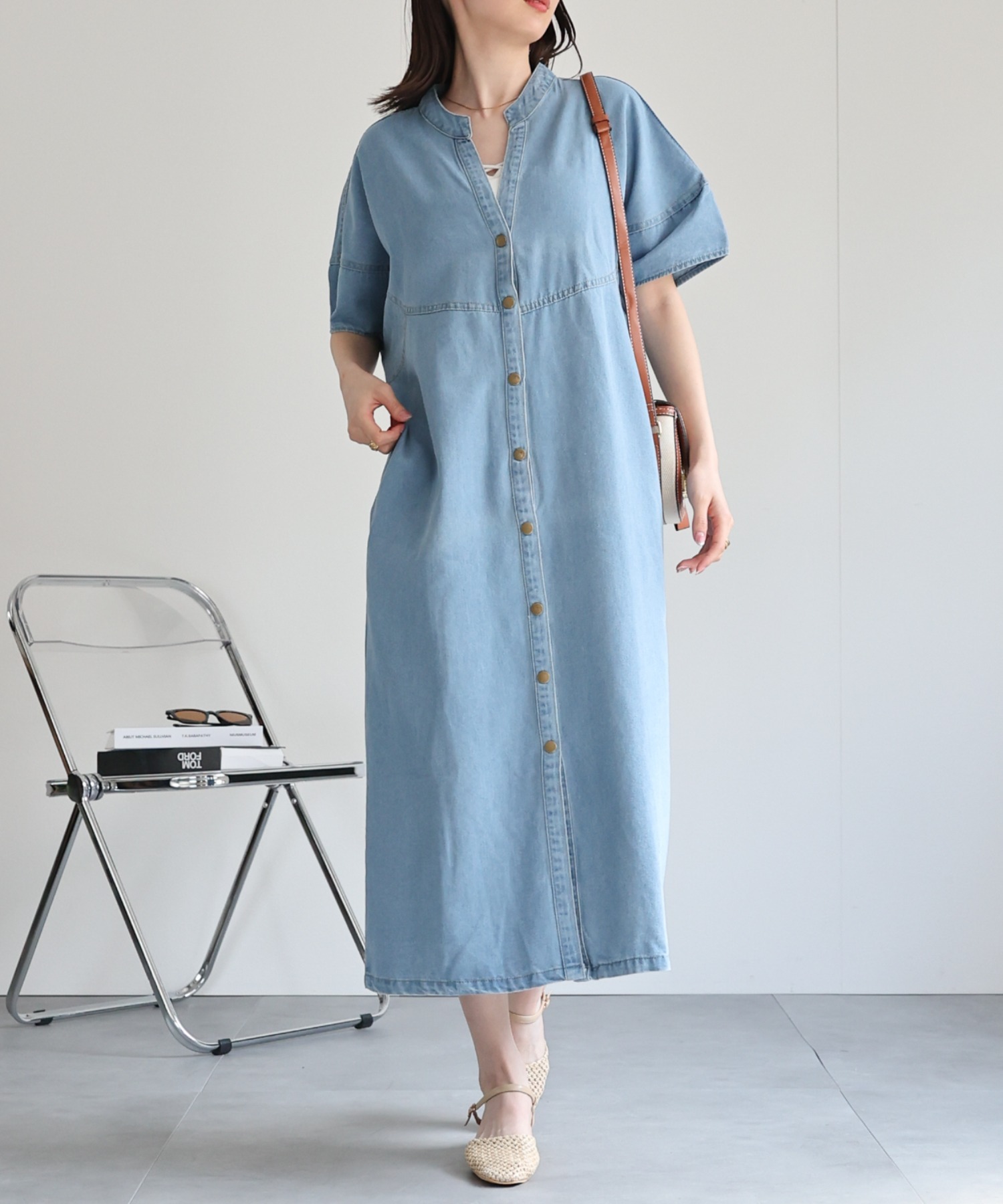 model：162cm 着用サイズ：F(M相当)　