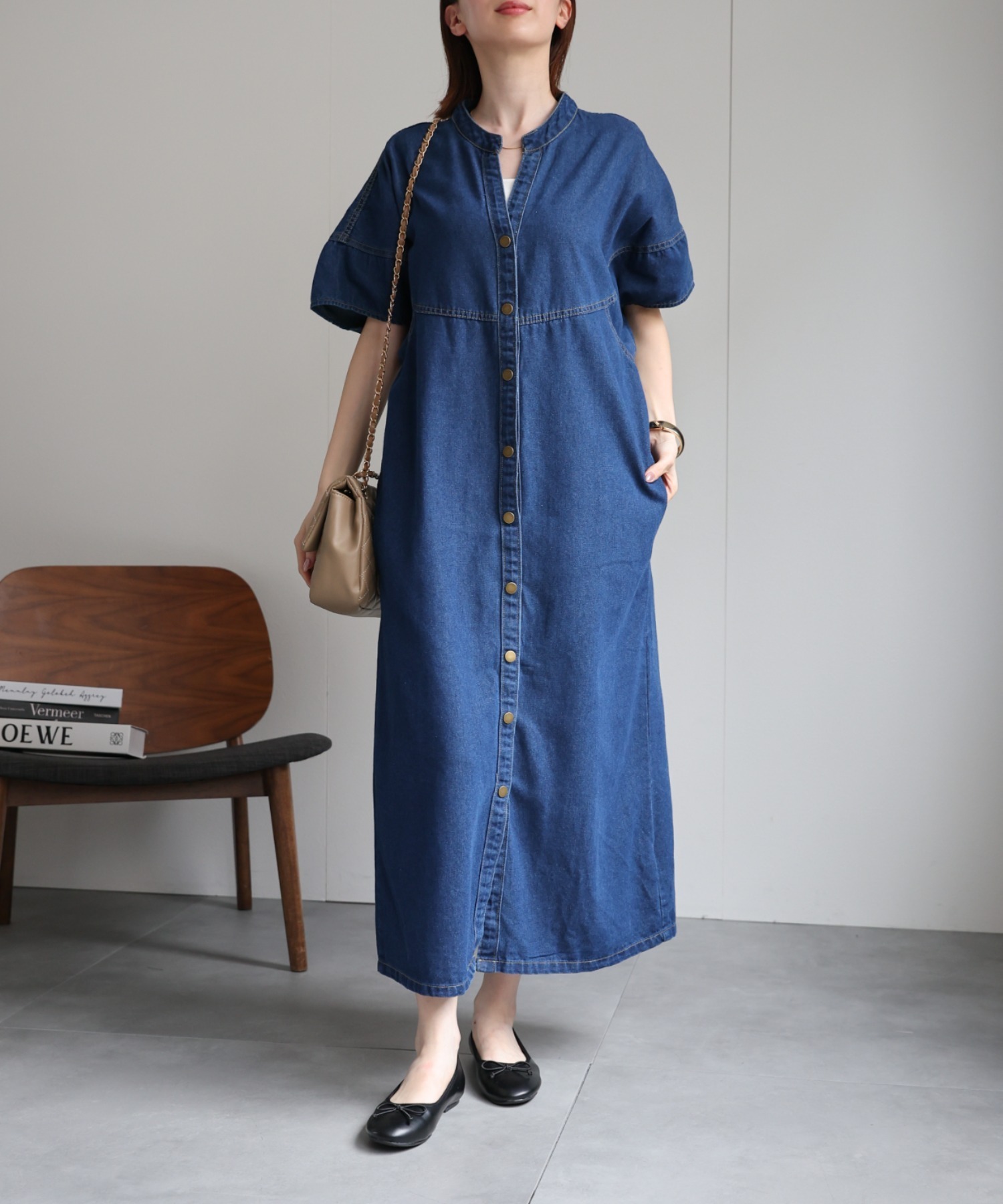 model：162cm 着用サイズ：L(着丈長めサイズ)　