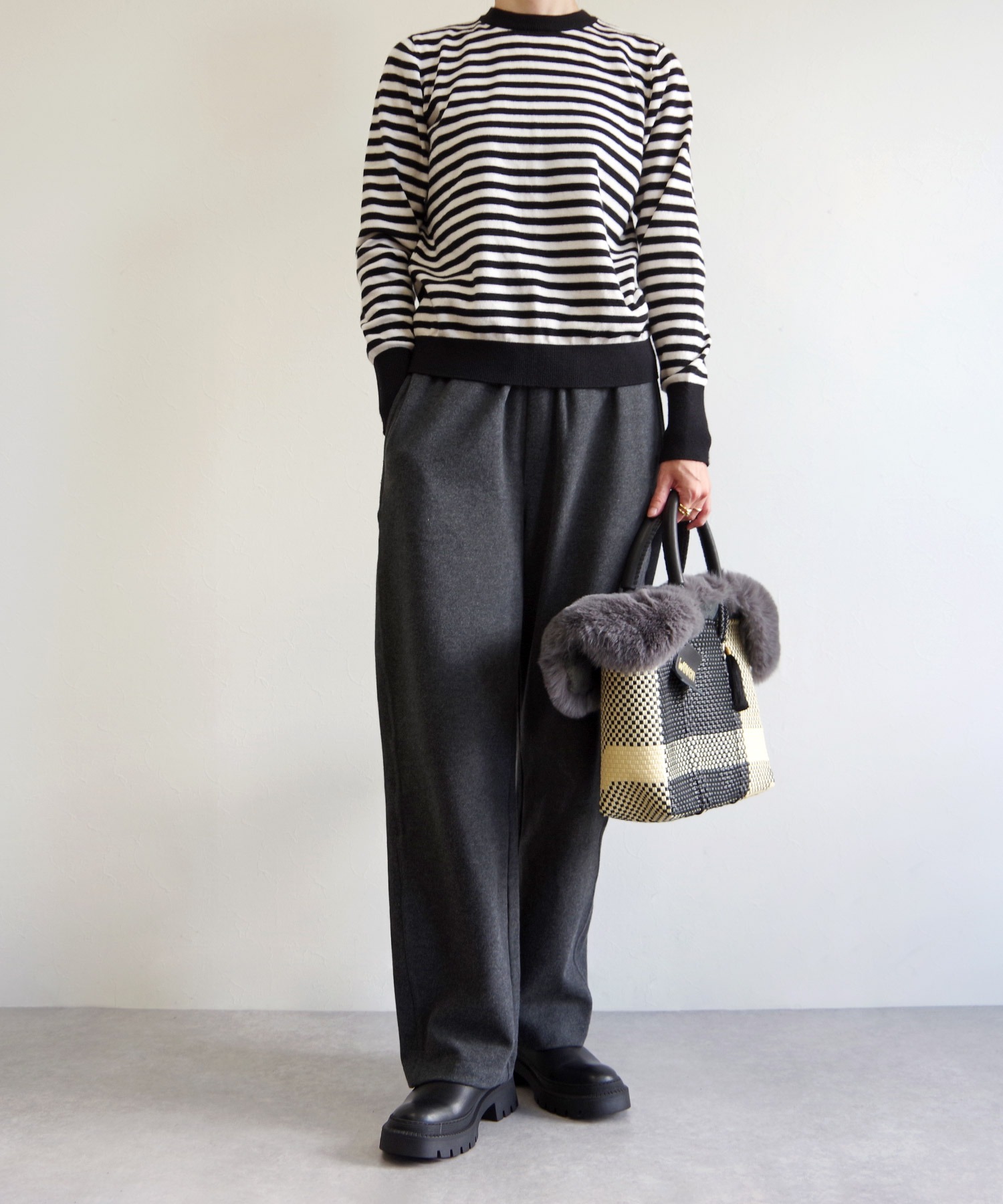 WOVEN (ウーヴン) / エコファーフラップカバー+バスケットバッグ 2点