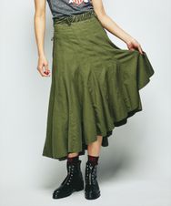 サイドジップ巻スカート