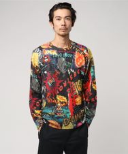 DETOROIT DOG総柄インクジェット プルオーバー