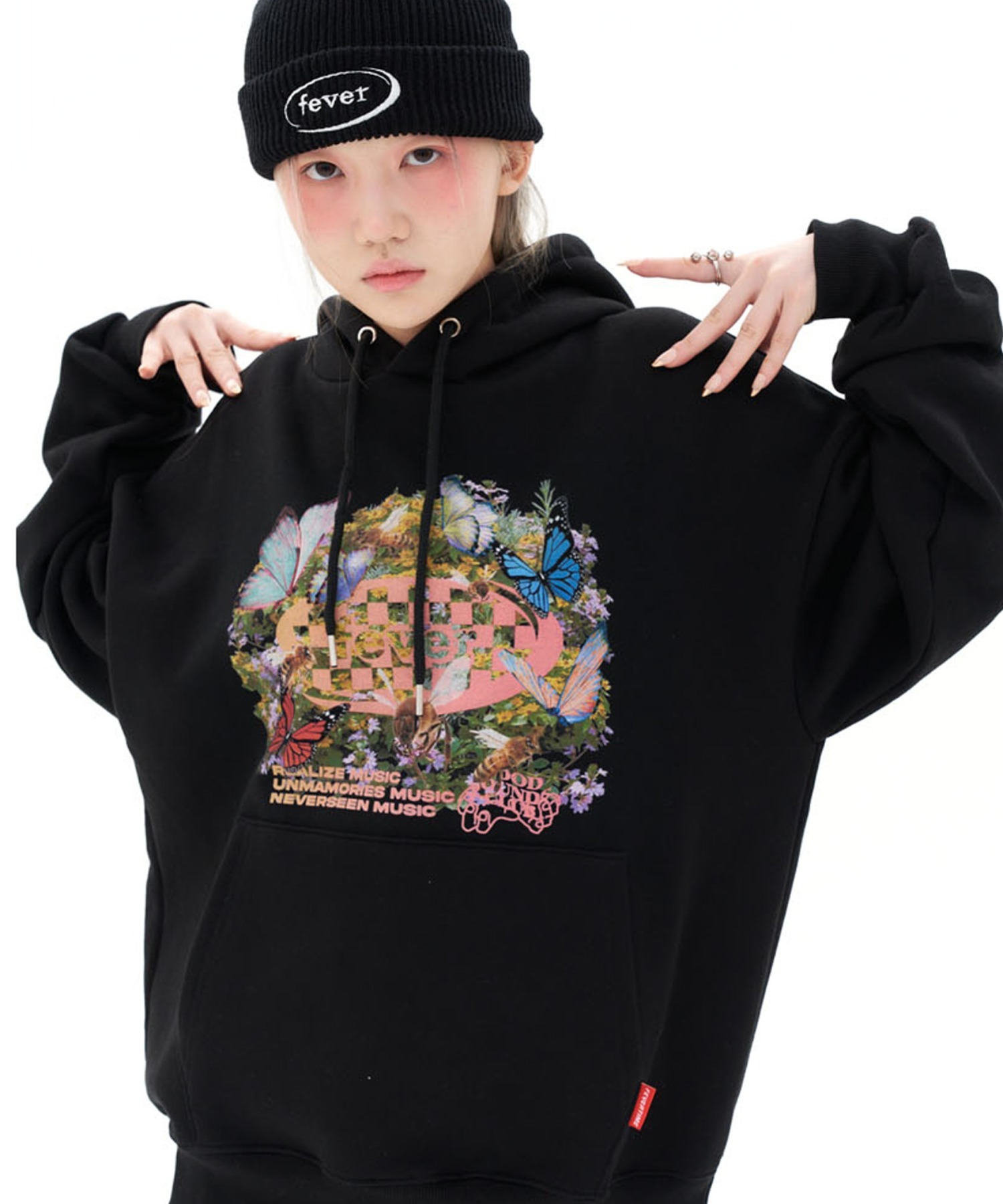 FEVERTIME/フィーバータイム』21 blossom Checker HOODIE/ブロッサム