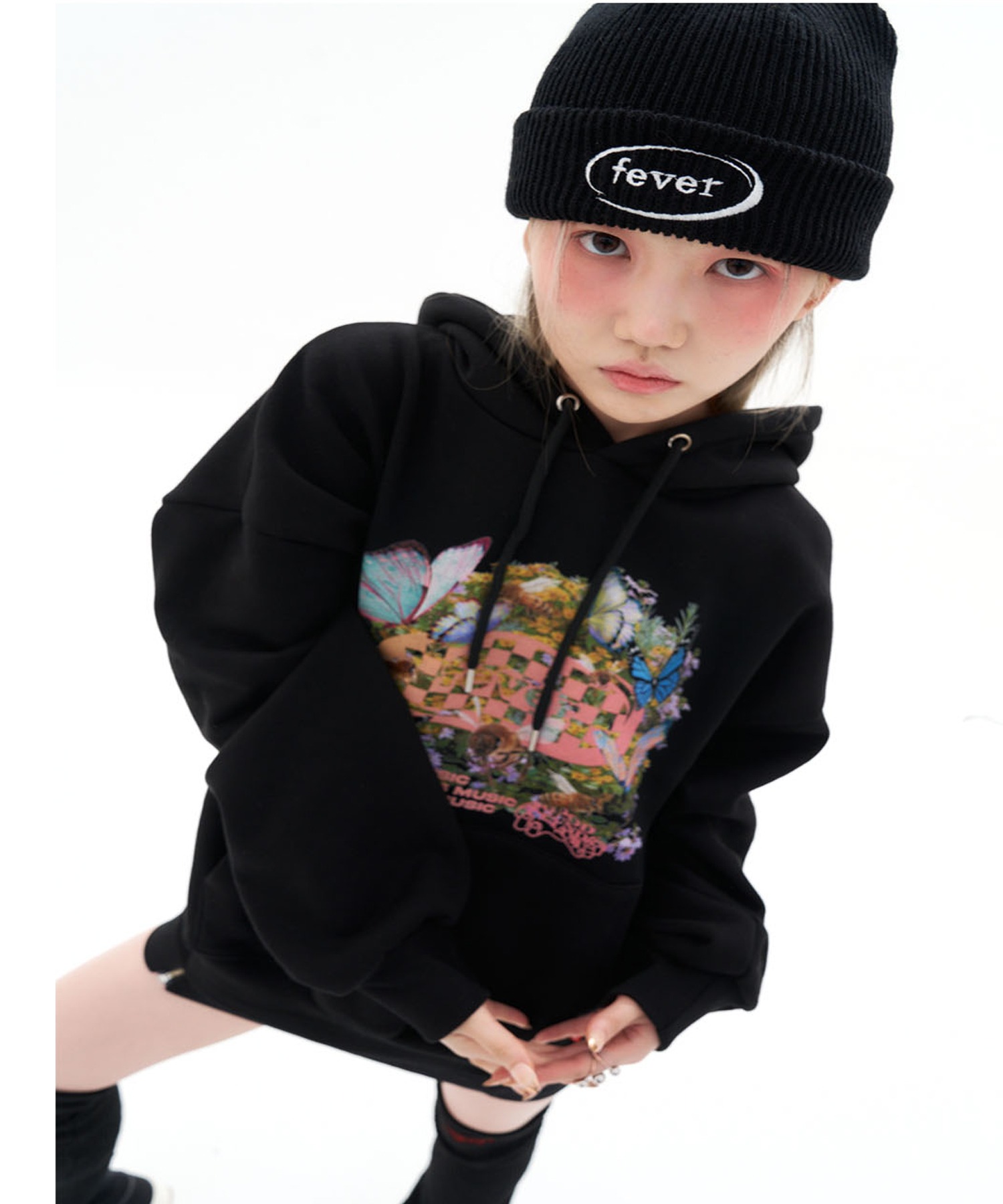 FEVERTIME/フィーバータイム』21 blossom Checker HOODIE/ブロッサム