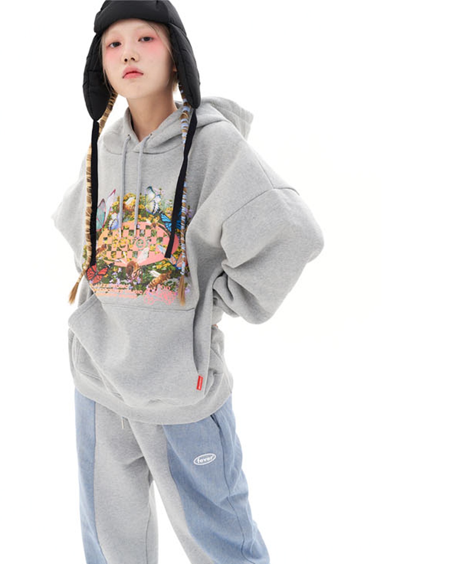 FEVERTIME/フィーバータイム』21 blossom Checker HOODIE