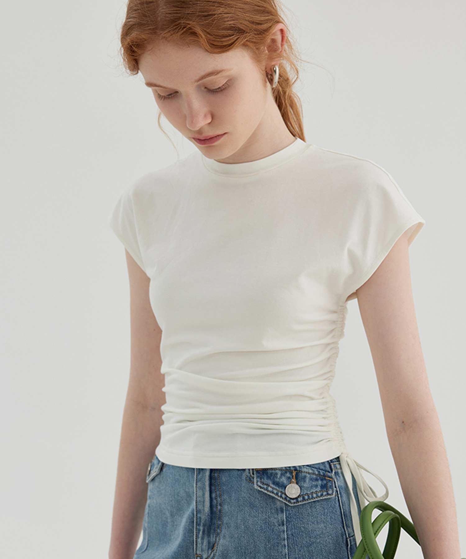 シャーリングフレンチTシャツ