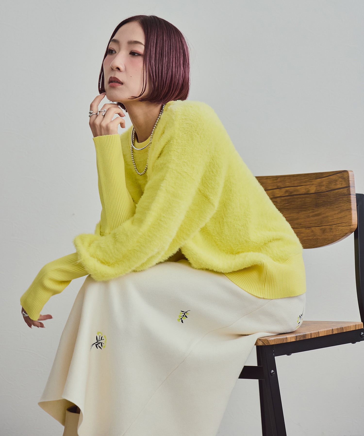 カラーフェザーニットトップス LHELBIE│Eimee Law & LHELBIE 公式