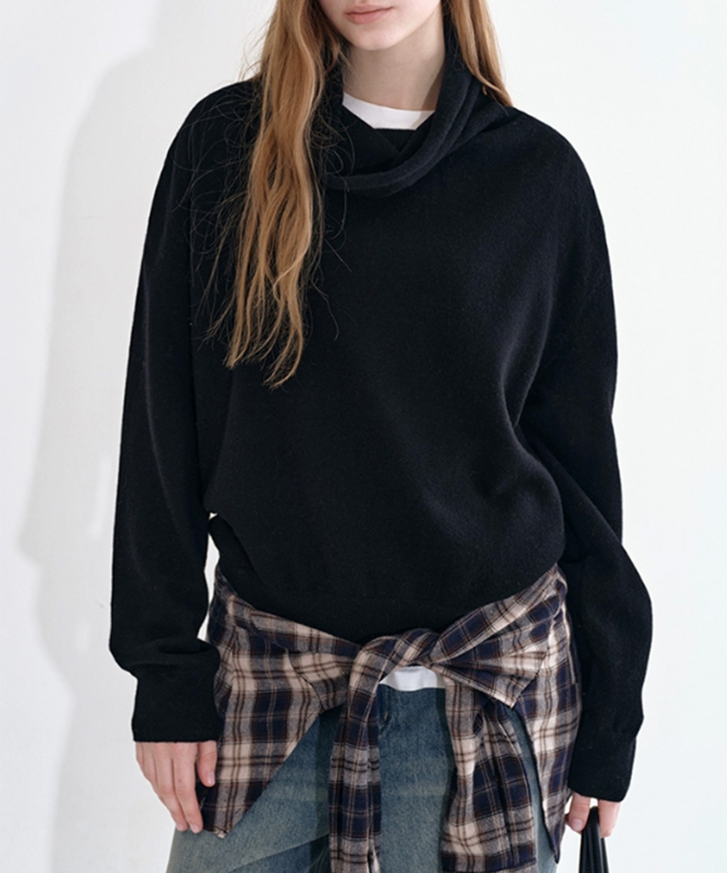 ドレープネック ニットトップス FD25S106【Fano Studios】【2025AW