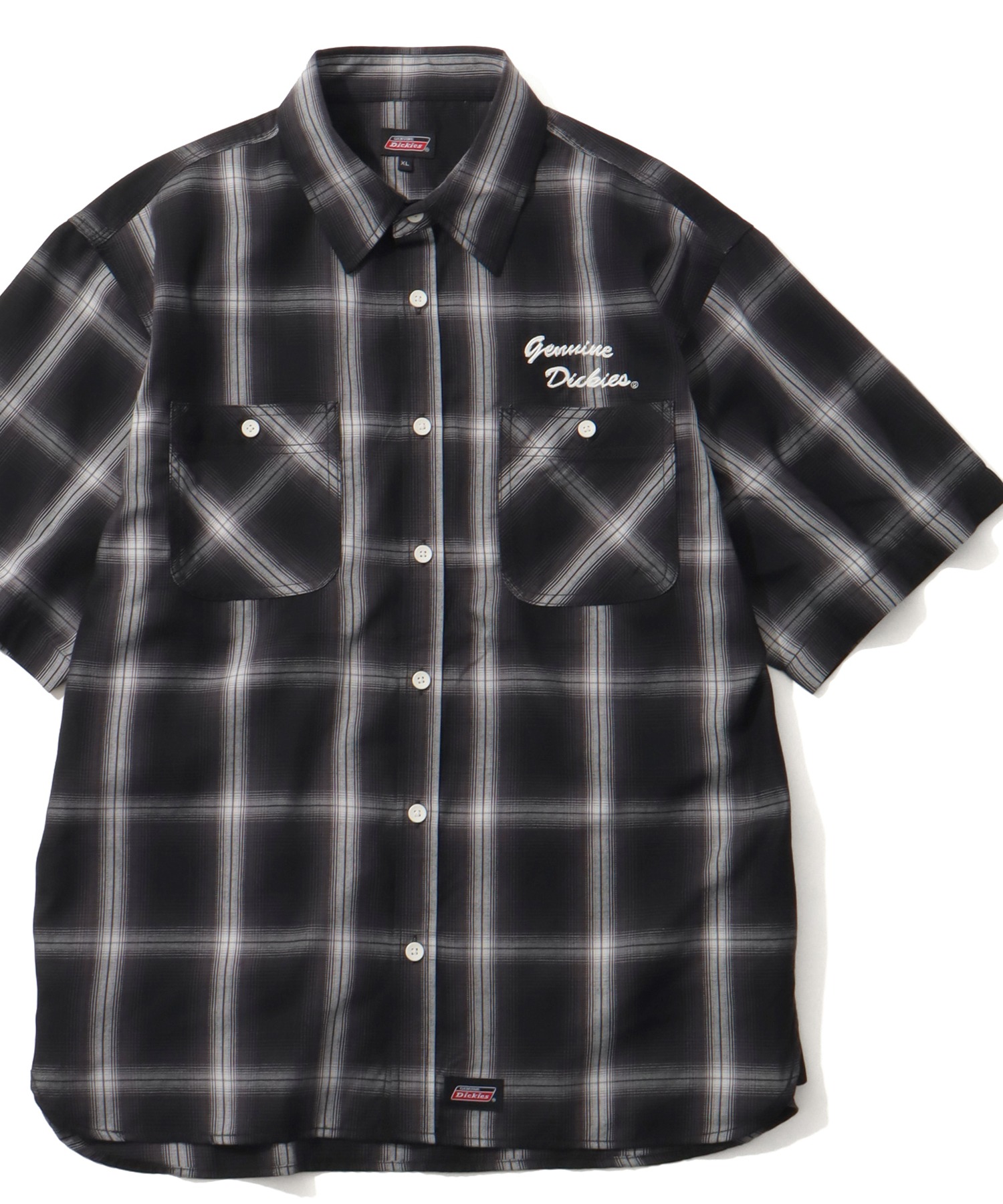 [GENUINE DICKIES] T/C broad one‑piece рабочая рубашка с коротким рукавом