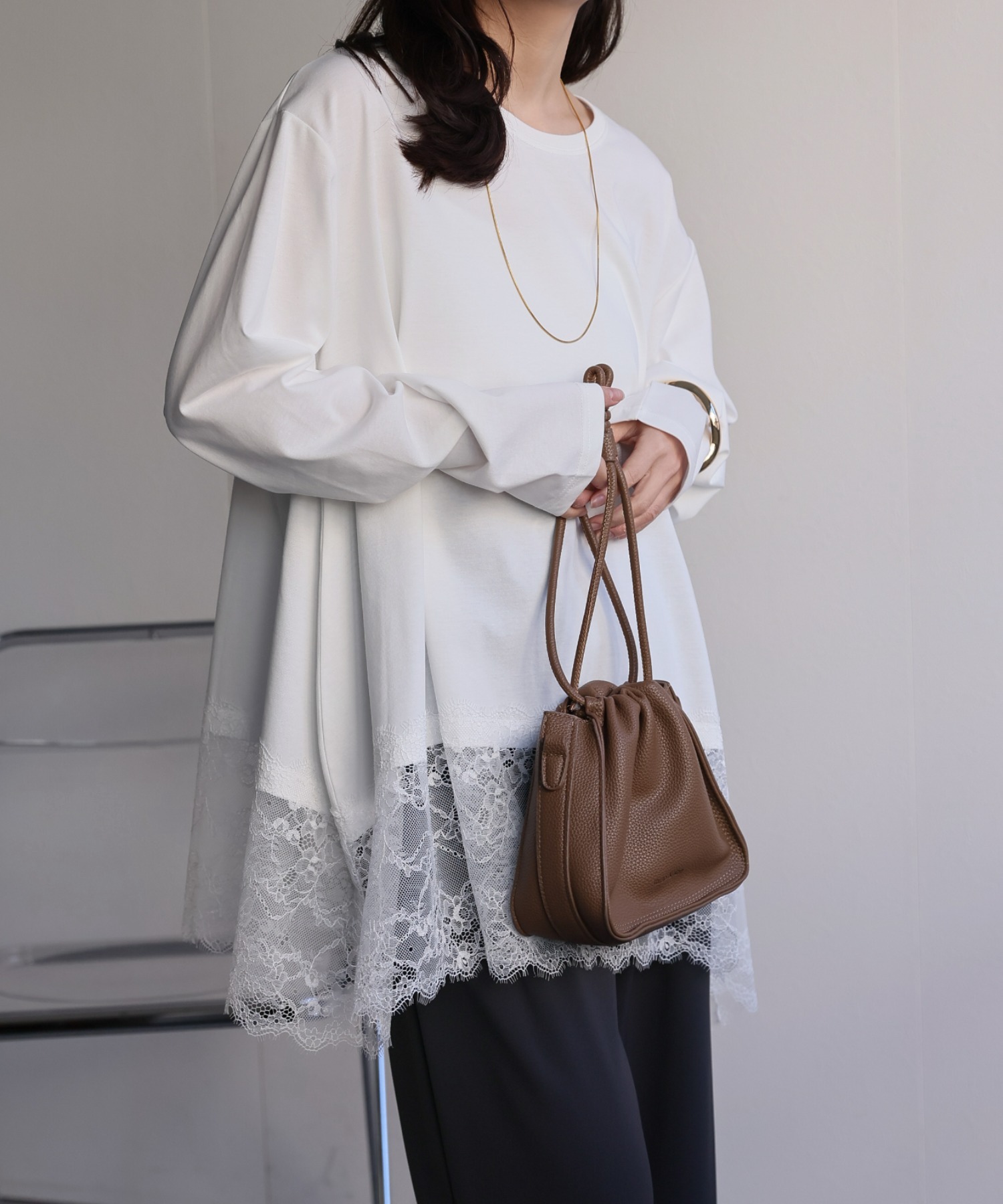 model：156cm 着用サイズ：FREE