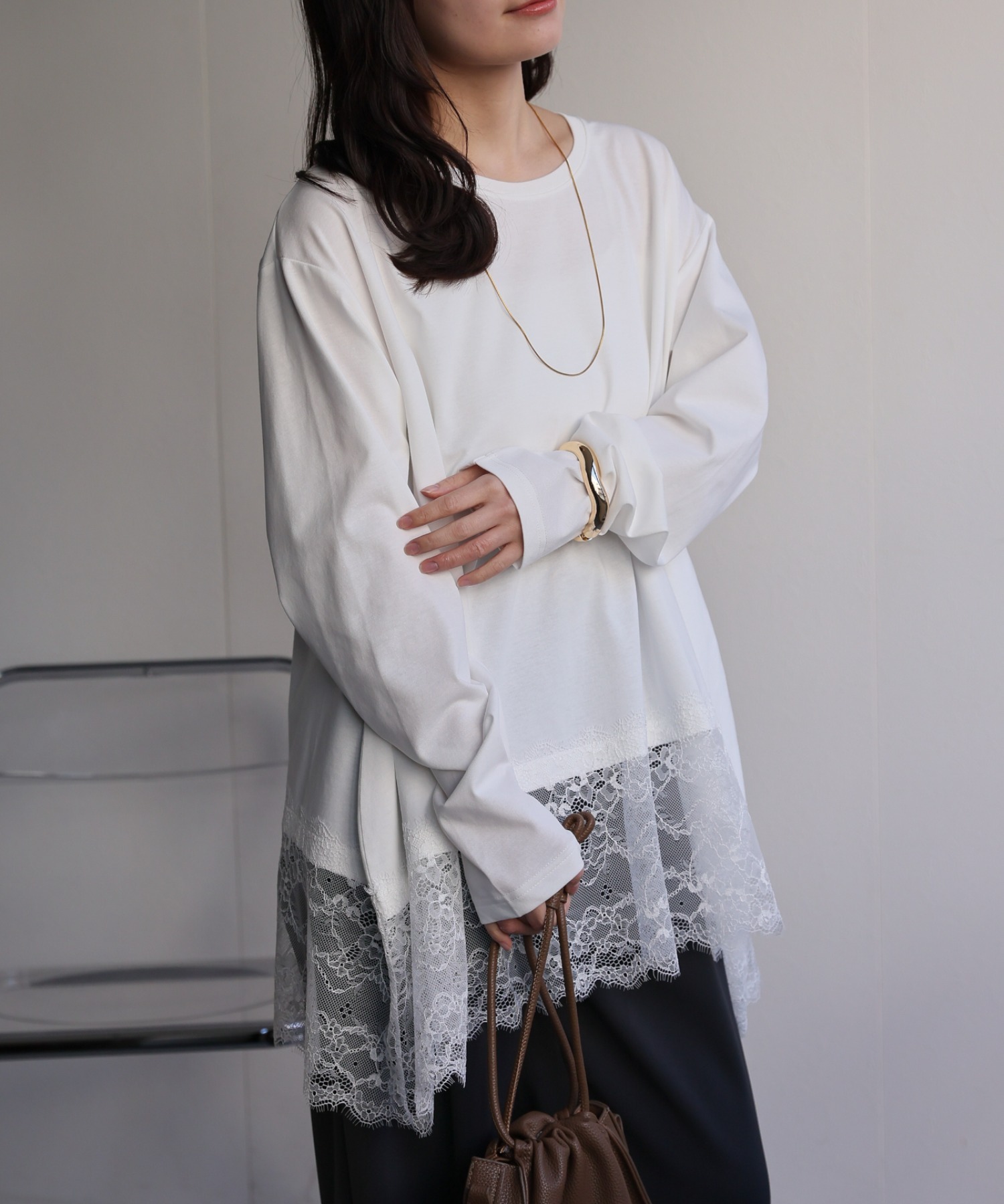 model：156cm 着用サイズ：FREE