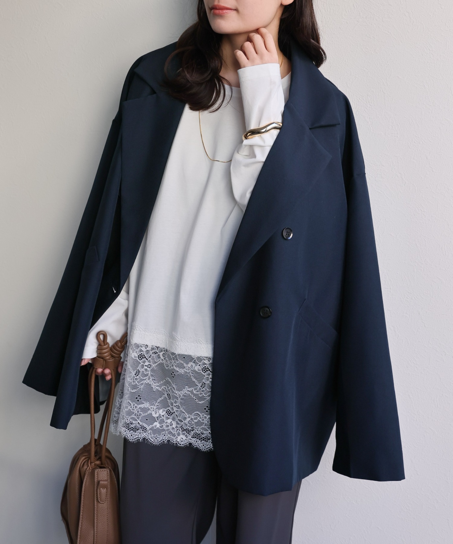 model：156cm 着用サイズ：FREE