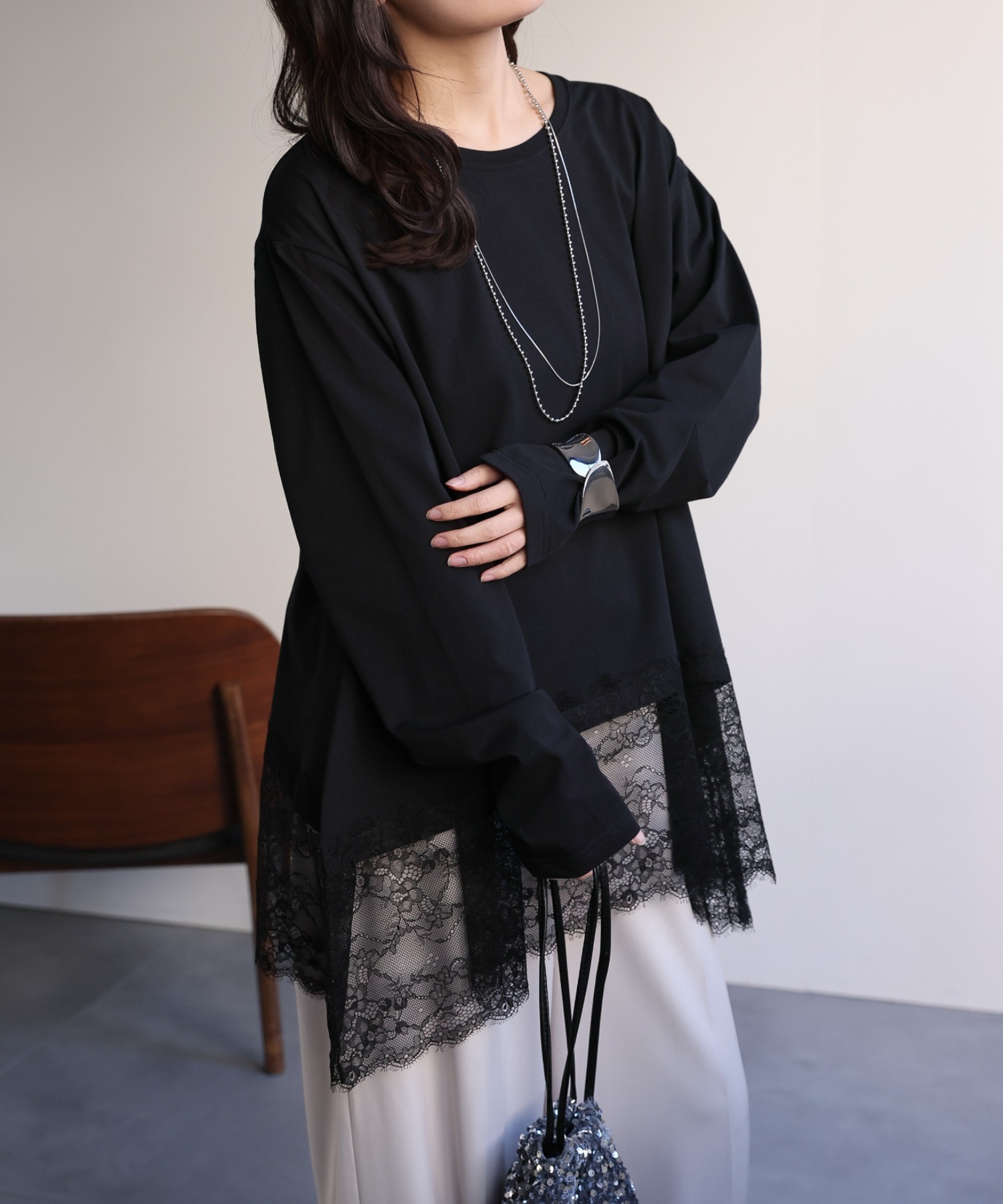model：156cm 着用サイズ：FREE