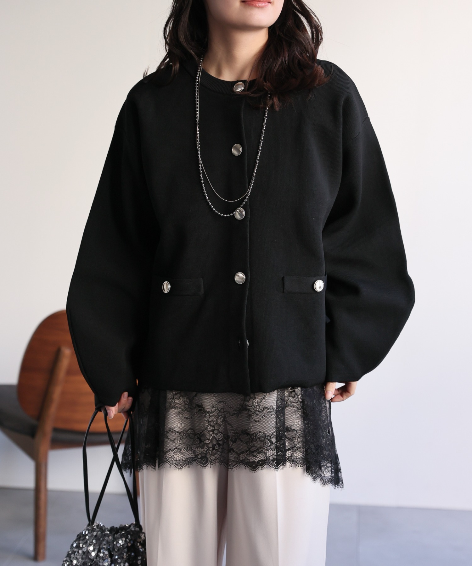 model：156cm 着用サイズ：FREE