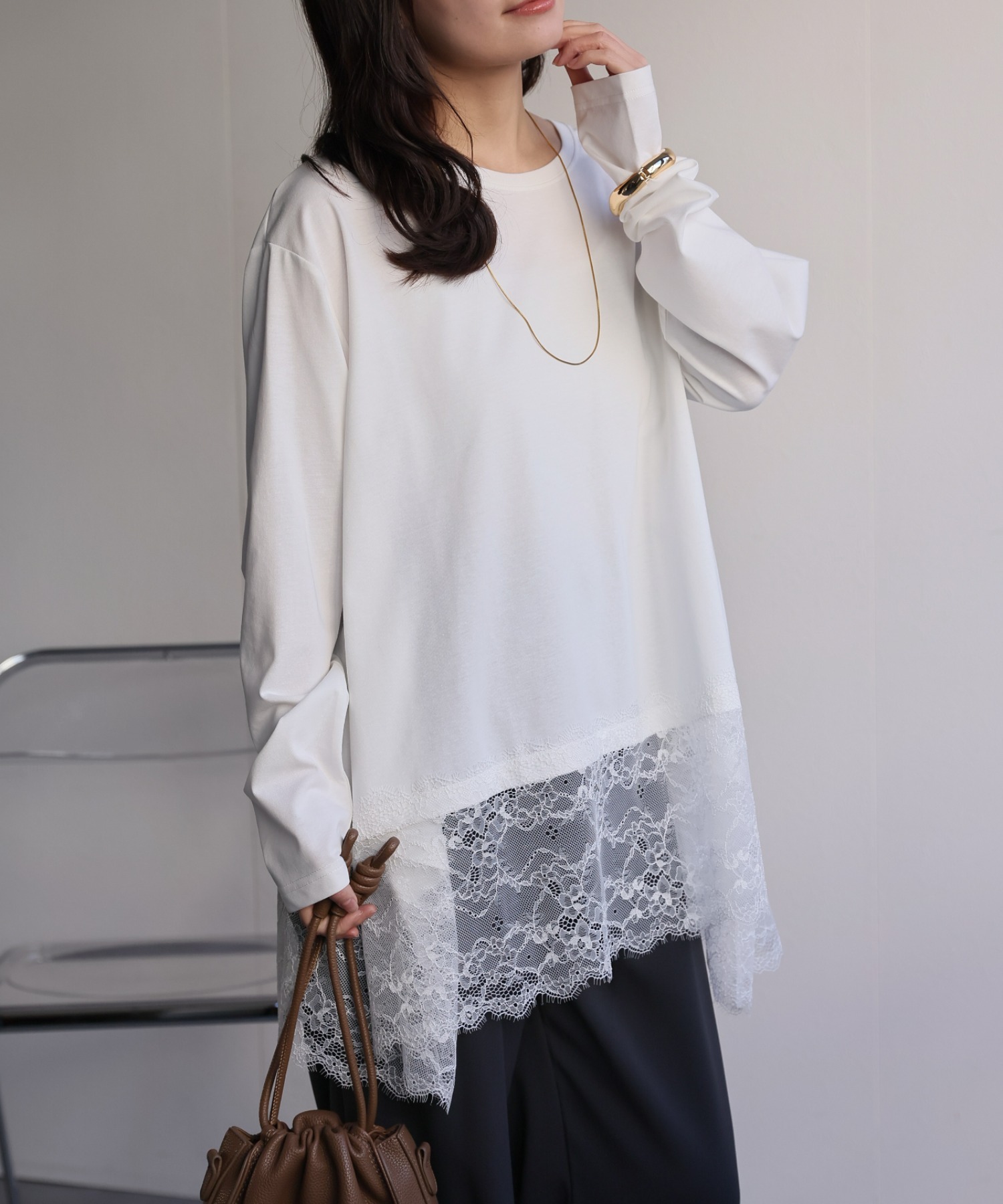 model：156cm 着用サイズ：FREE
