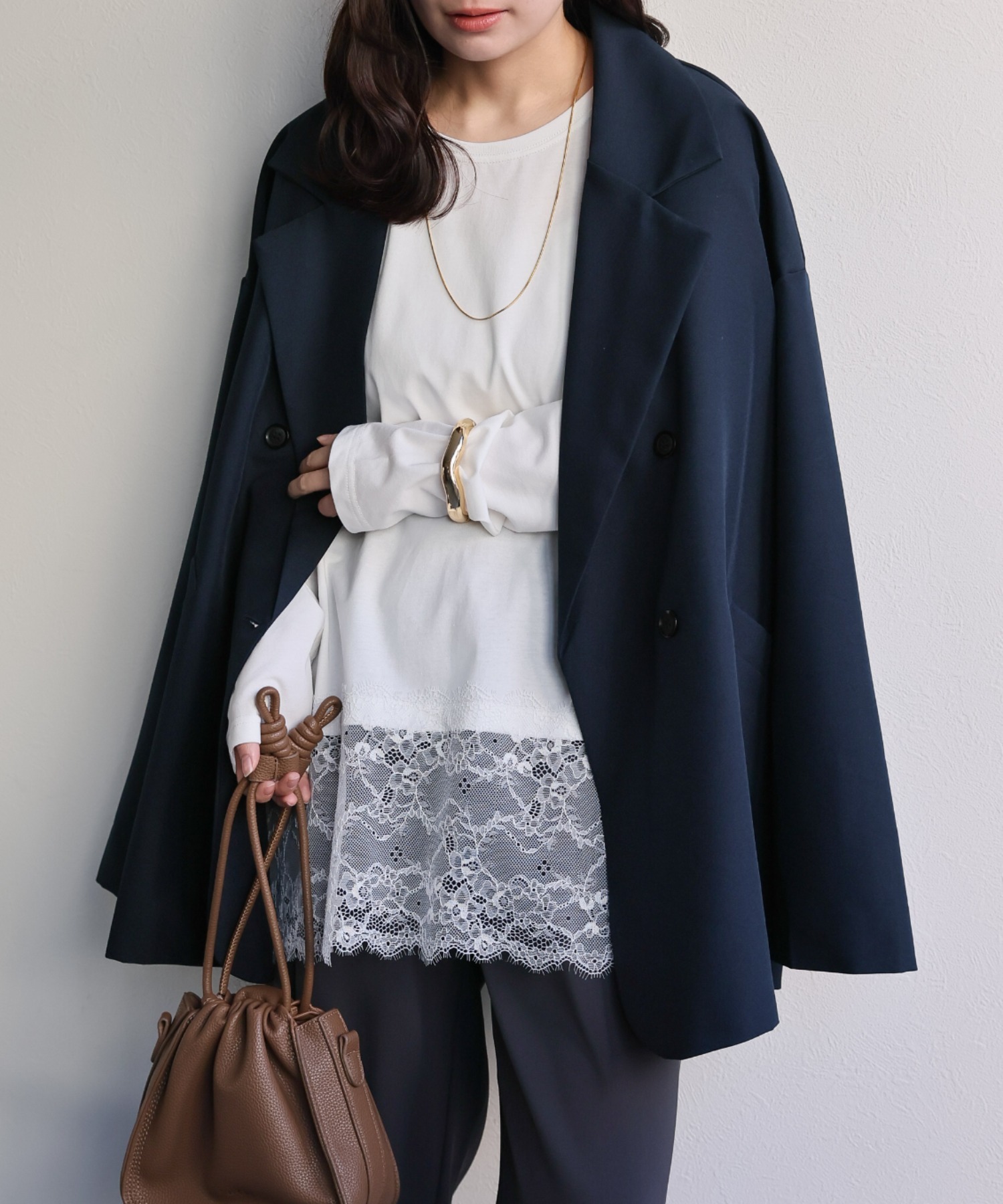 model：156cm 着用サイズ：FREE